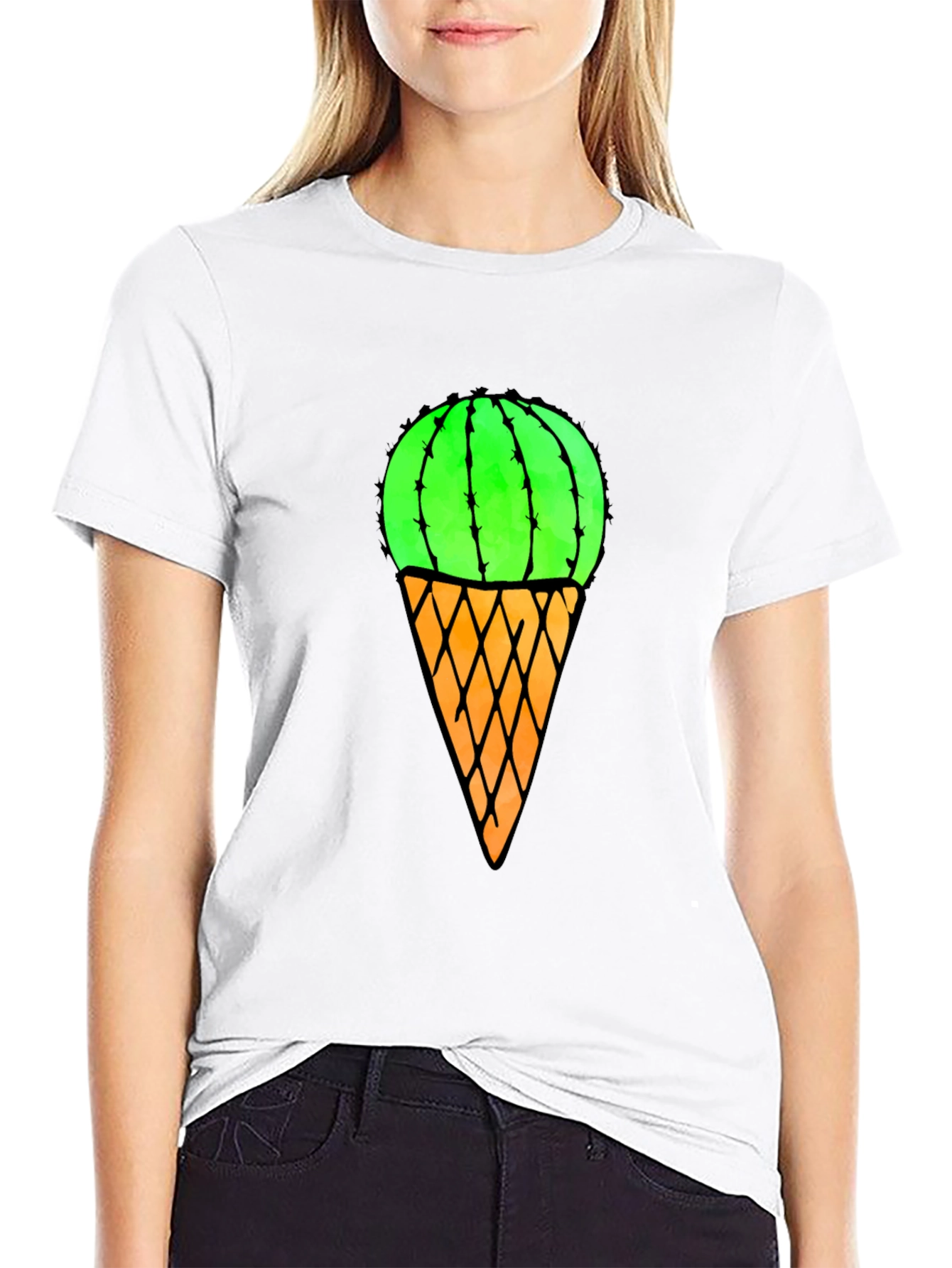Cactus Ice Cream T-Shirt - Unique Graphic Tee