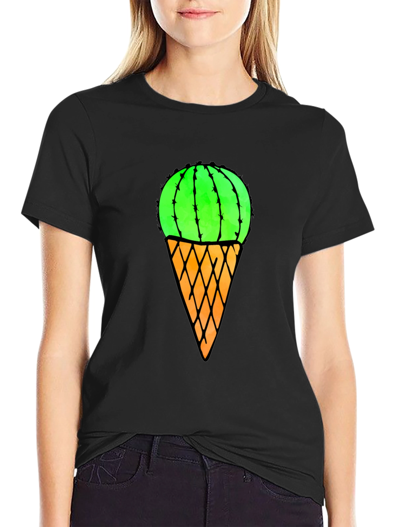 Cactus Ice Cream T-Shirt - Unique Graphic Tee