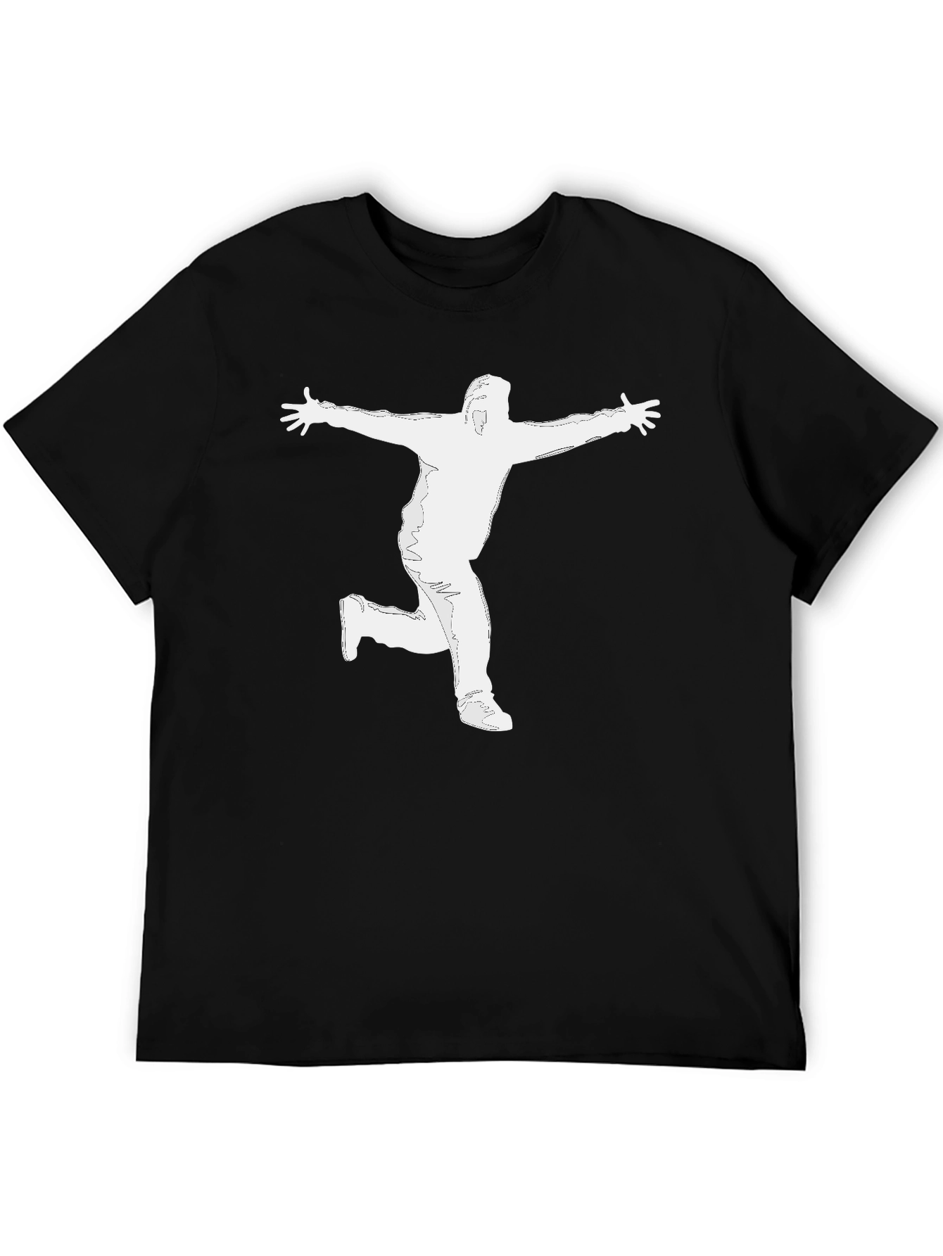 Mens Black Graphic T-Shirt - Silhouette Design