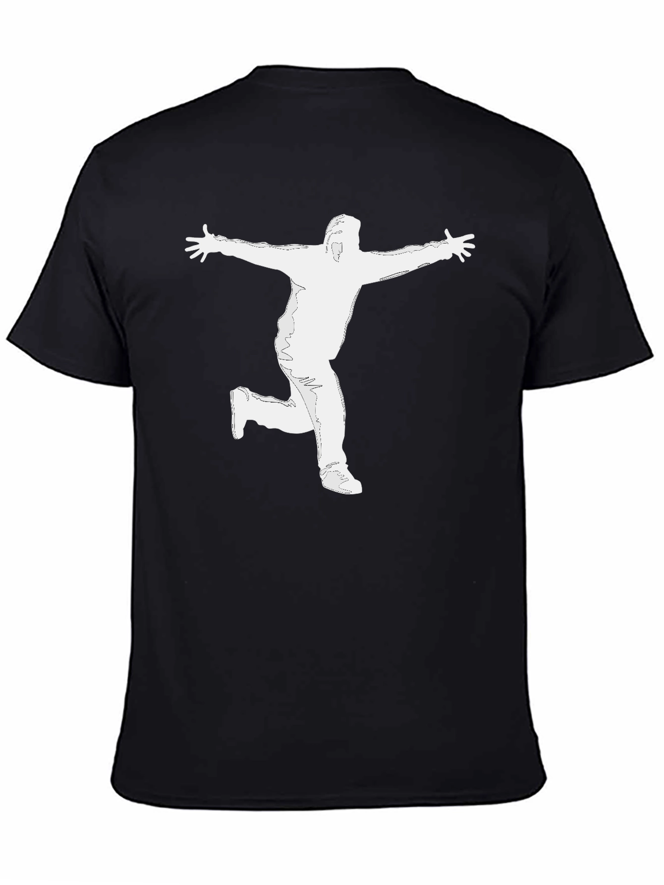 Mens Black Graphic T-Shirt - Silhouette Design