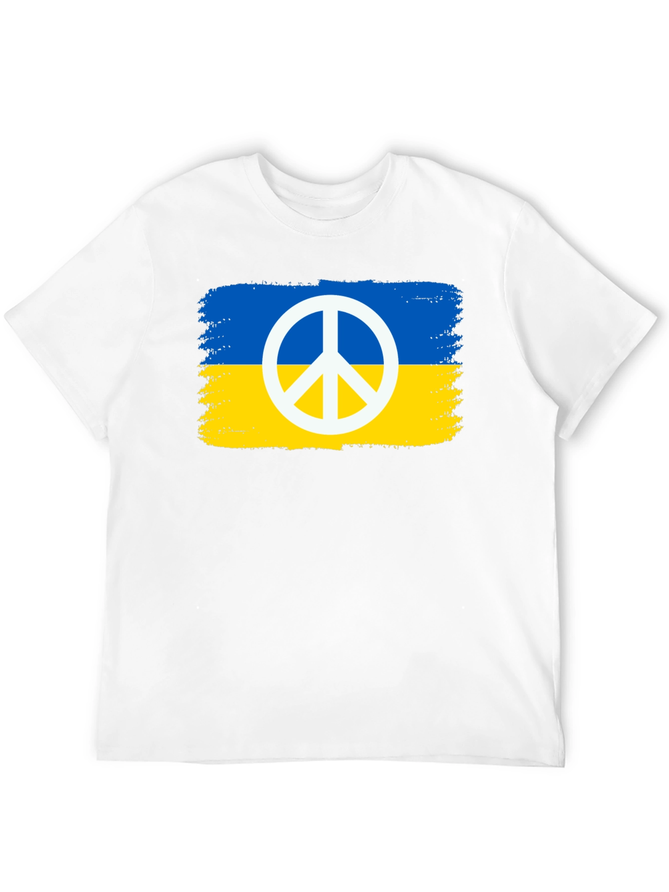 Ukraine Peace Sign Black T-Shirt