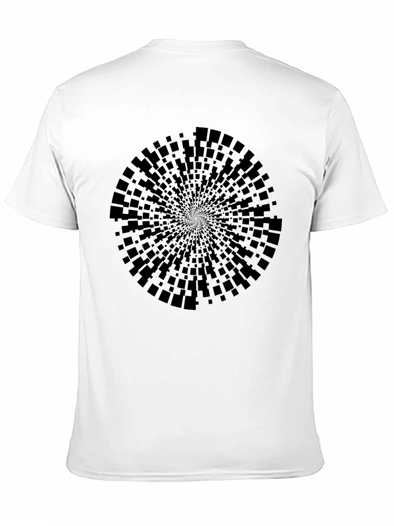 Abstract Geometric Circle Black T-Shirt