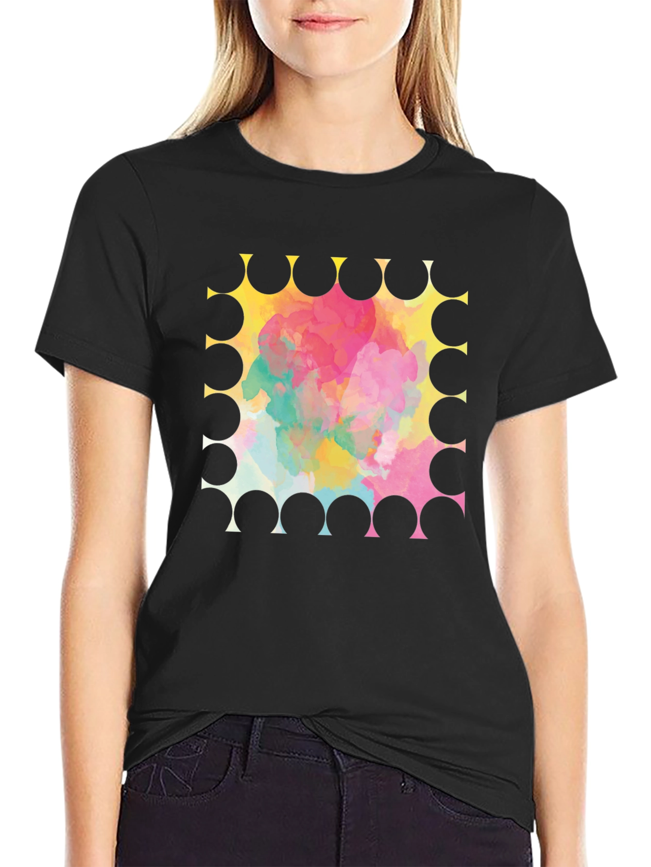 Abstract Watercolor Graphic T-Shirt
