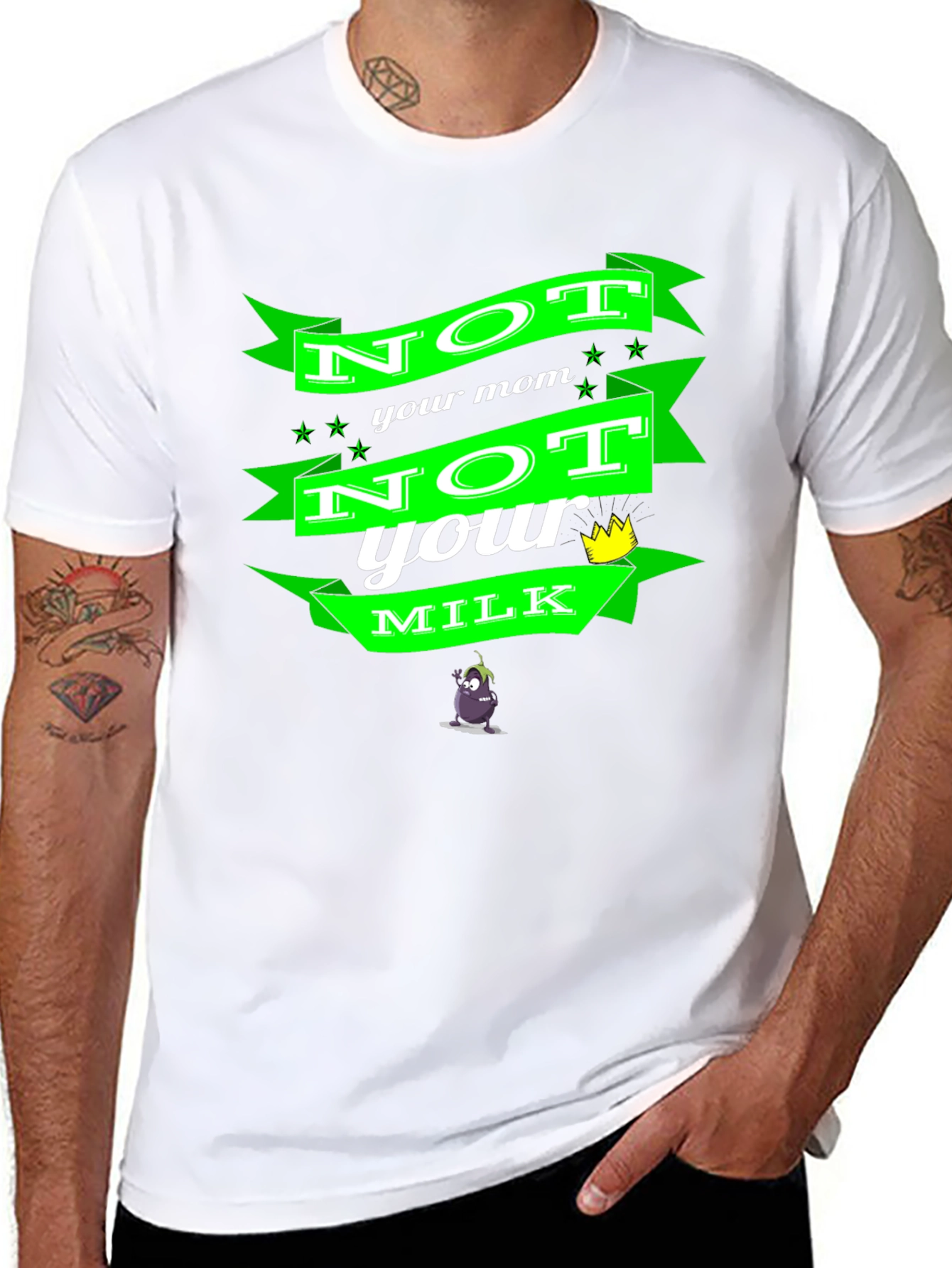 Not Your Mom Not Your Milk Black T-Shirt