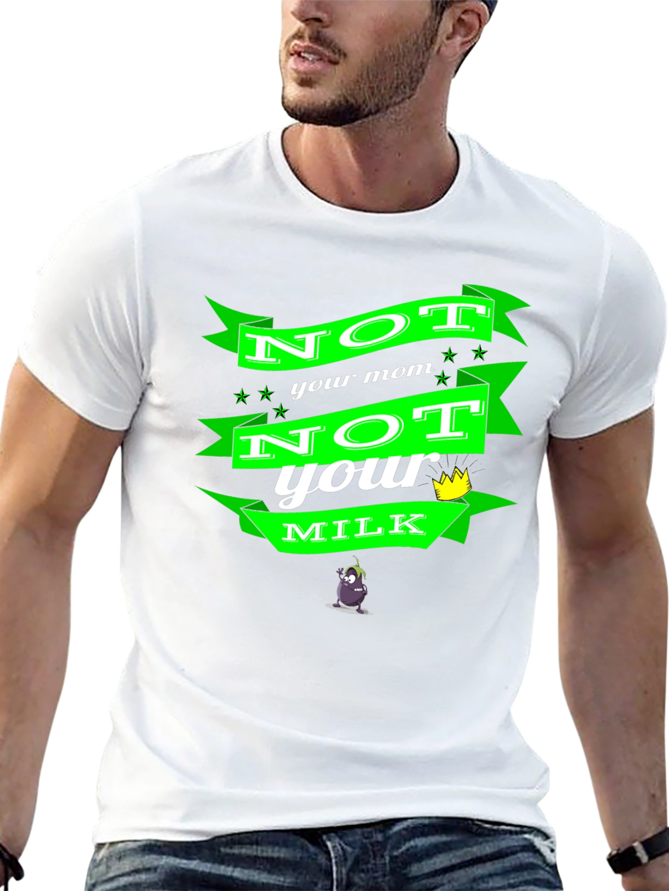Not Your Mom Not Your Milk Black T-Shirt
