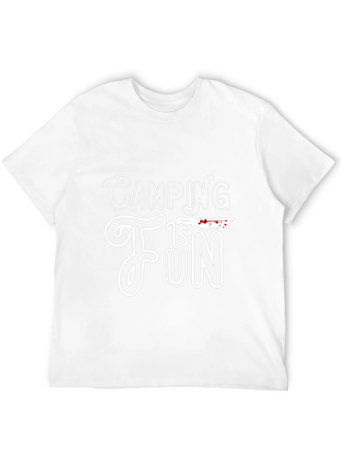 Camping Is Fun Graphic Tee - Black