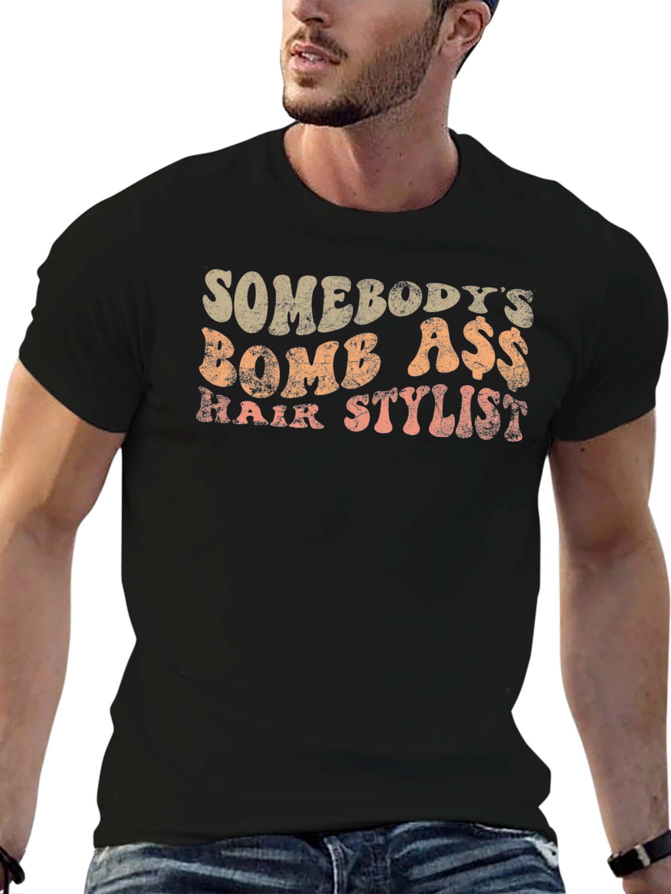 Bomb Ass Hair Stylist Graphic T-Shirt