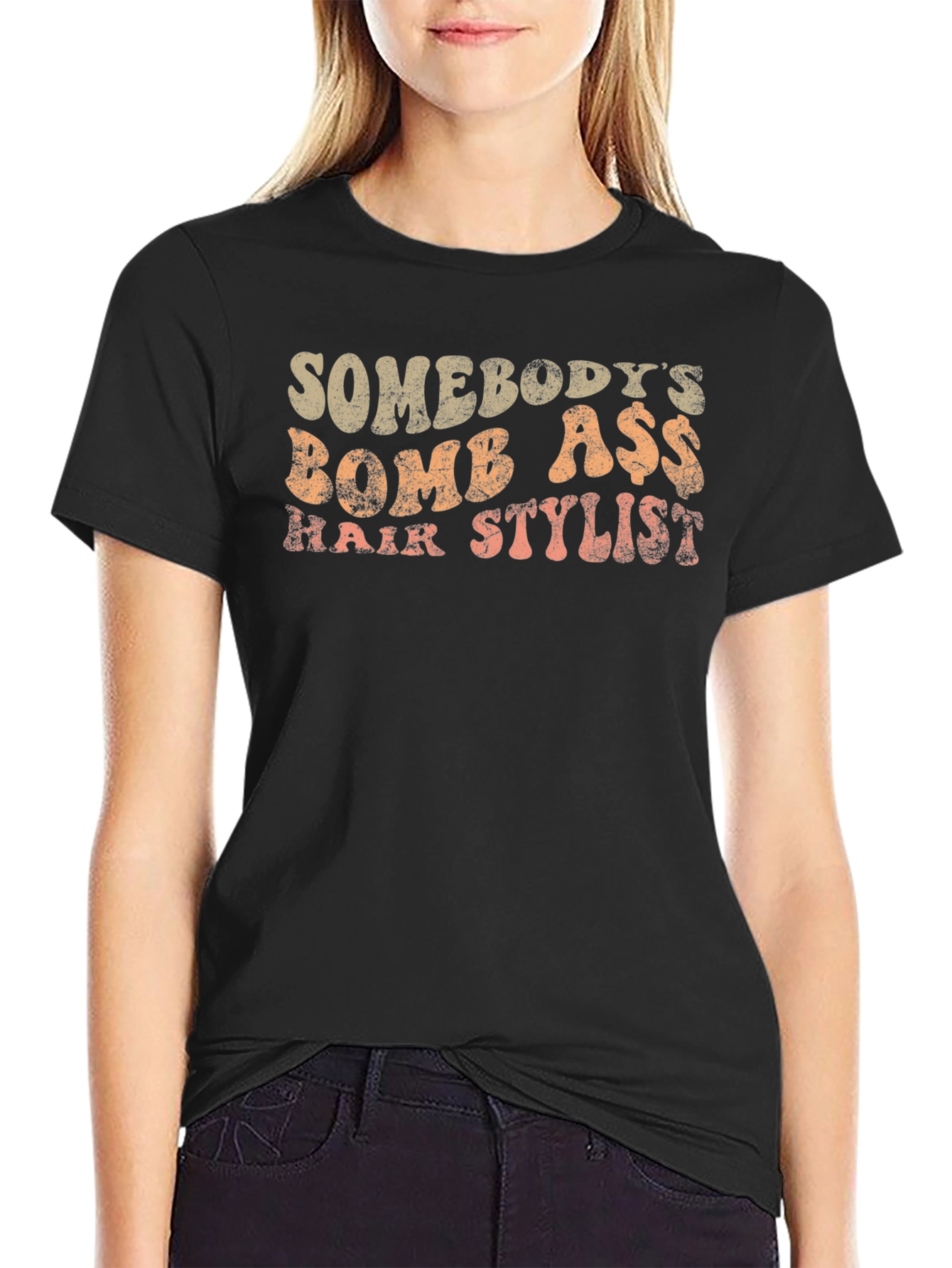 Bomb Ass Hair Stylist Graphic T-Shirt