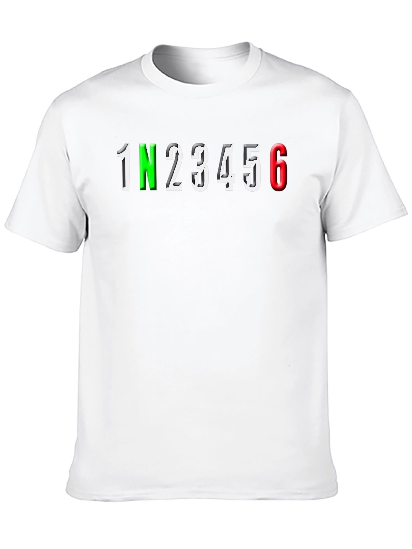 Motorcycle Gear Shifting T-Shirt - 1N23456 Graphic