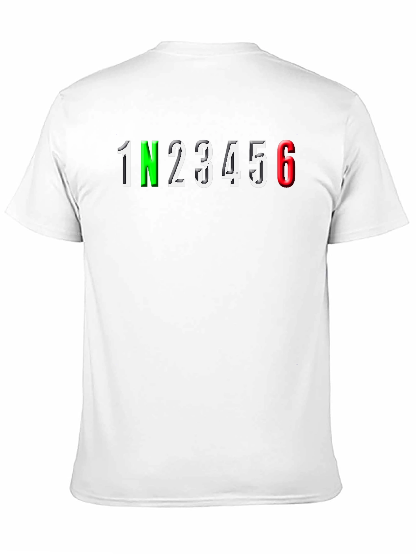 Motorcycle Gear Shifting T-Shirt - 1N23456 Graphic