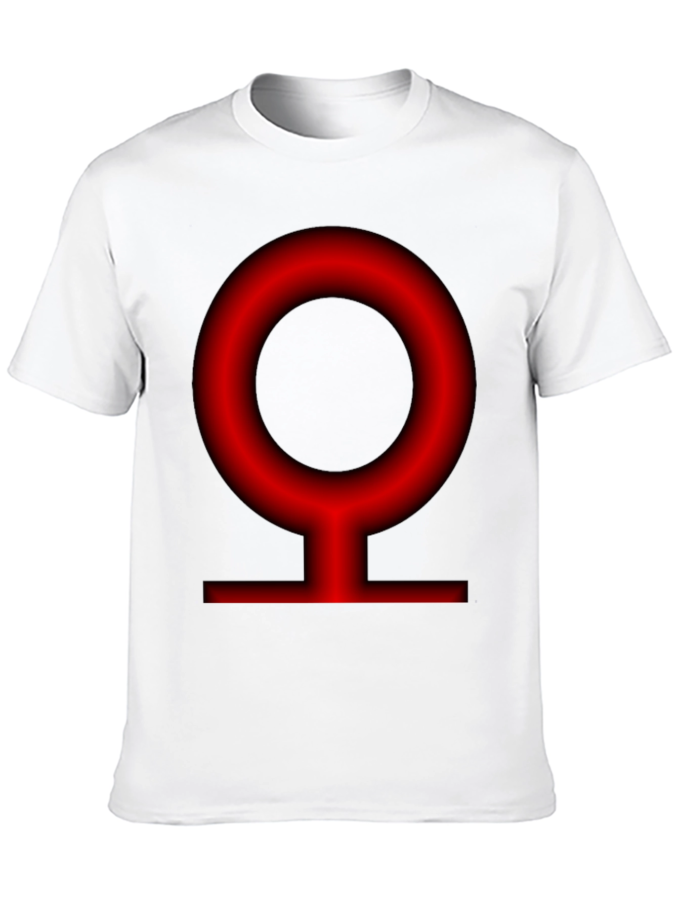 Red Planet Symbol Black T-Shirt