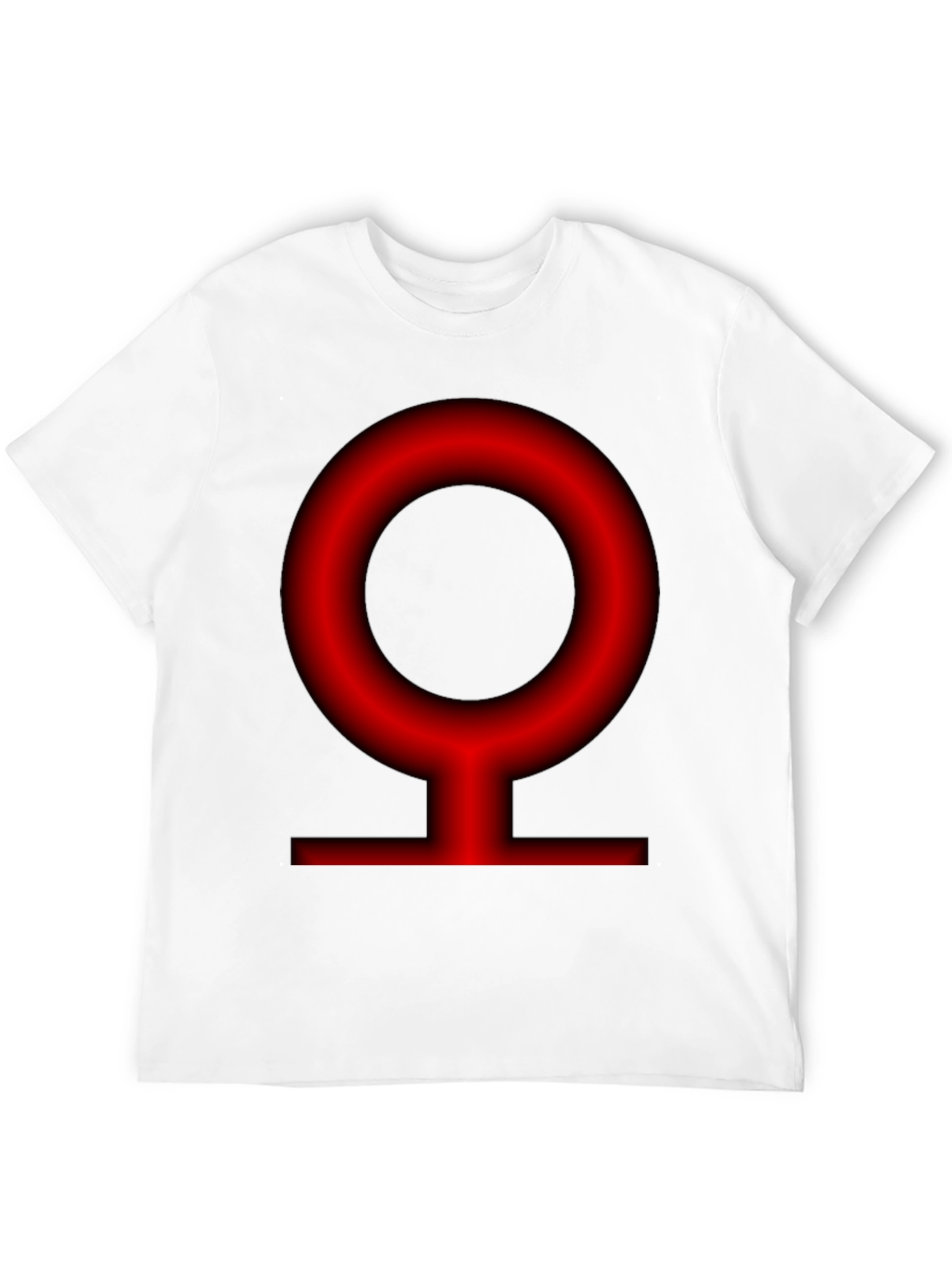 Red Planet Symbol Black T-Shirt