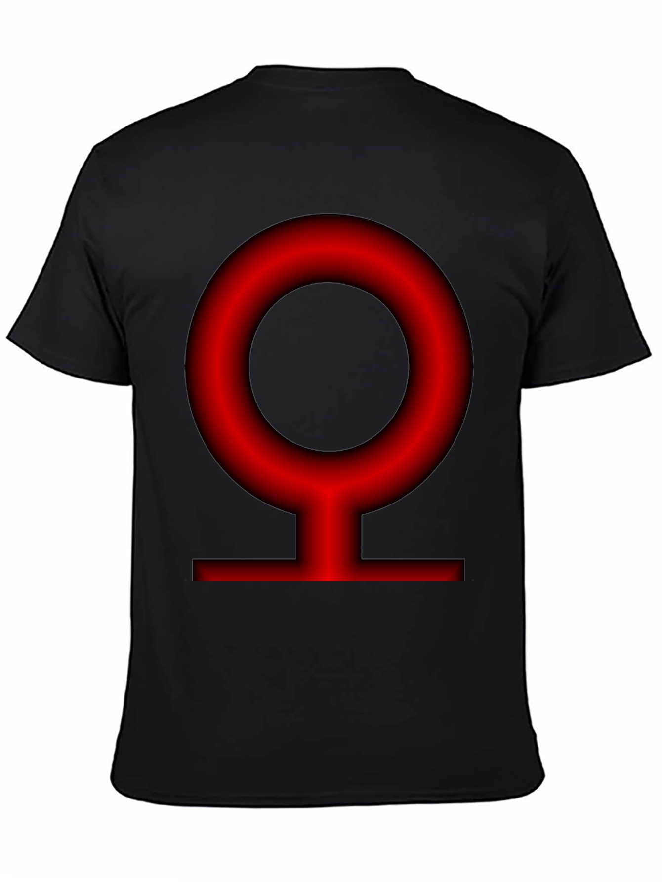 Red Planet Symbol Black T-Shirt