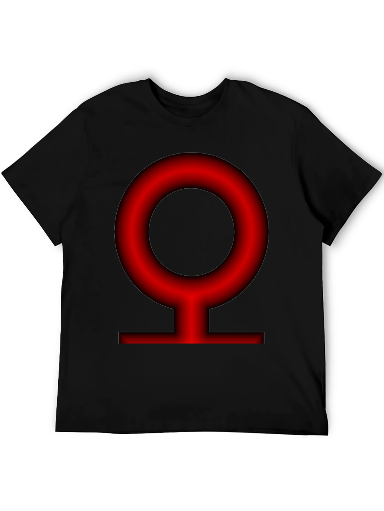 Red Planet Symbol Black T-Shirt