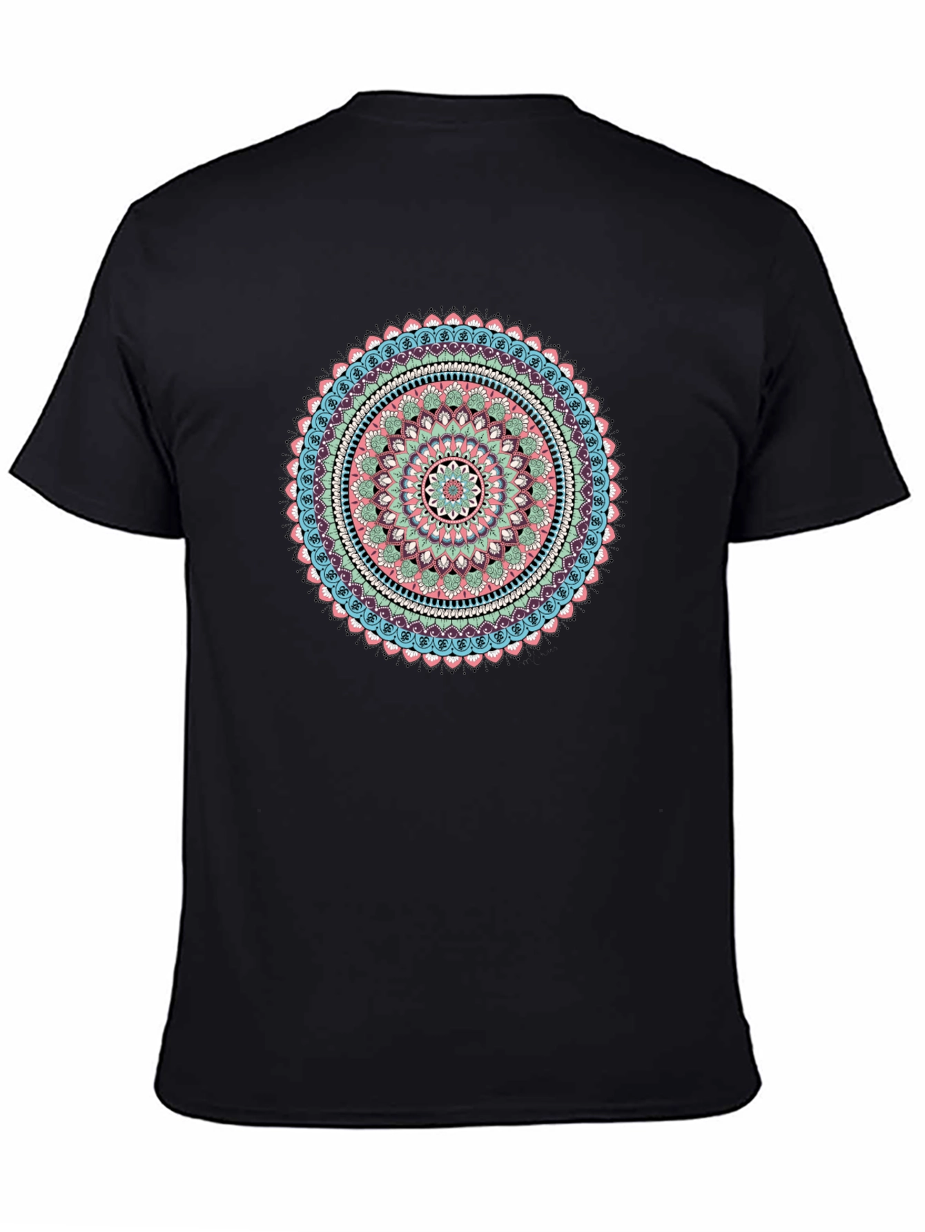 Mandala Graphic Print Black T-Shirt