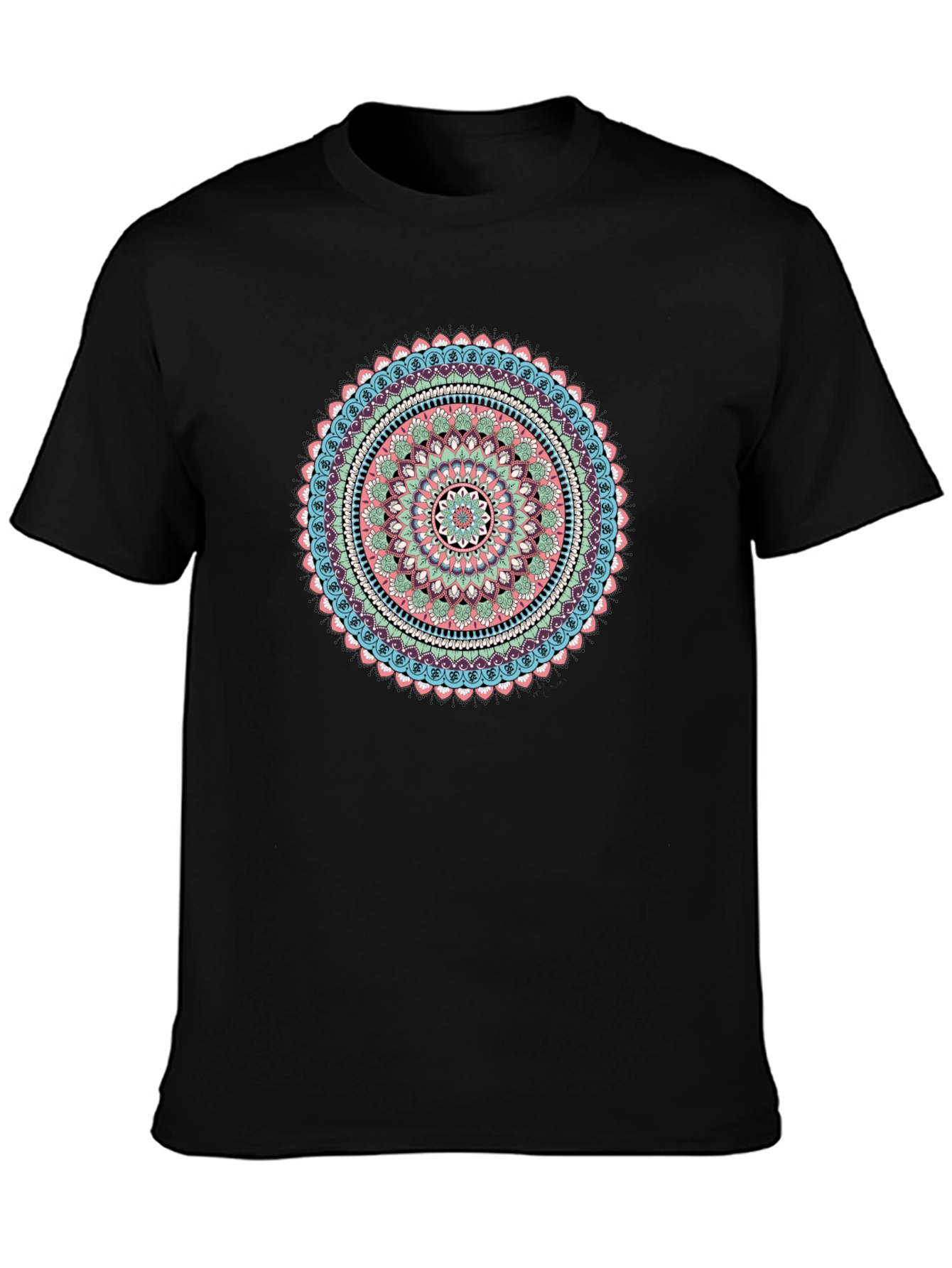 Mandala Graphic Print Black T-Shirt