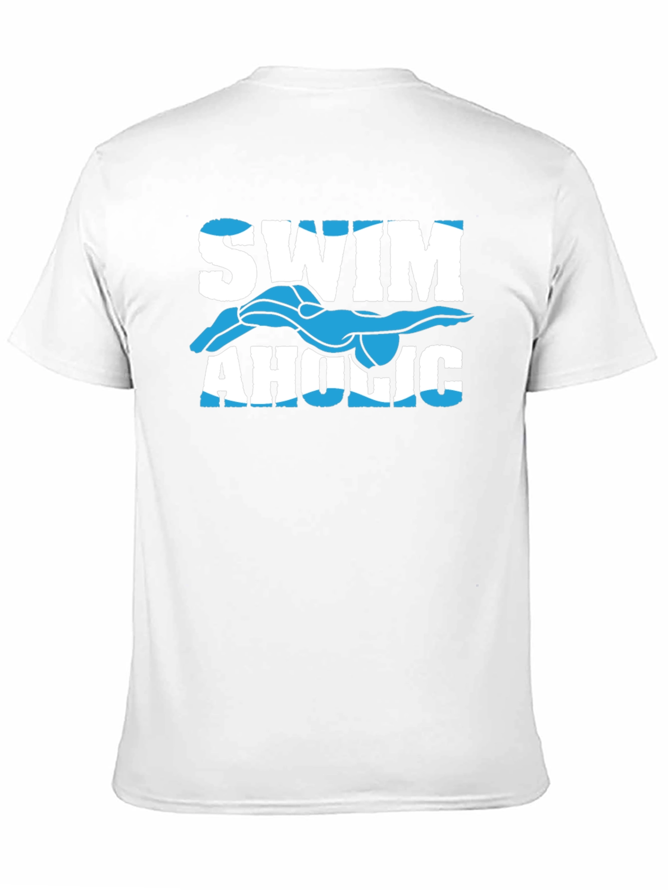 Swimaholic Graphic Tee - Black Cotton T-Shirt