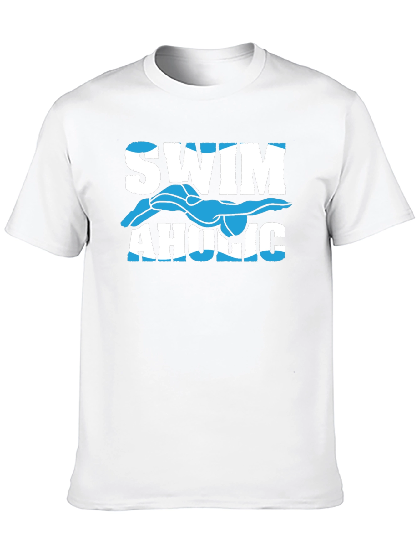 Swimaholic Graphic Tee - Black Cotton T-Shirt