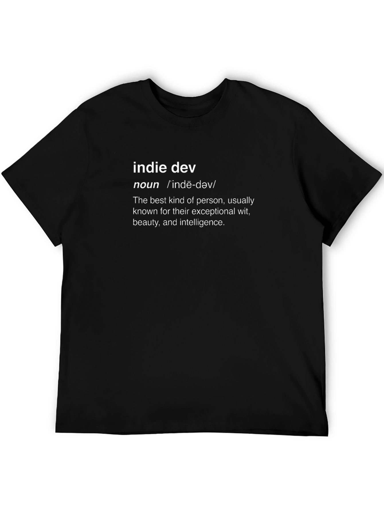 Indie Dev Definition T-Shirt - Funny Coder Tee