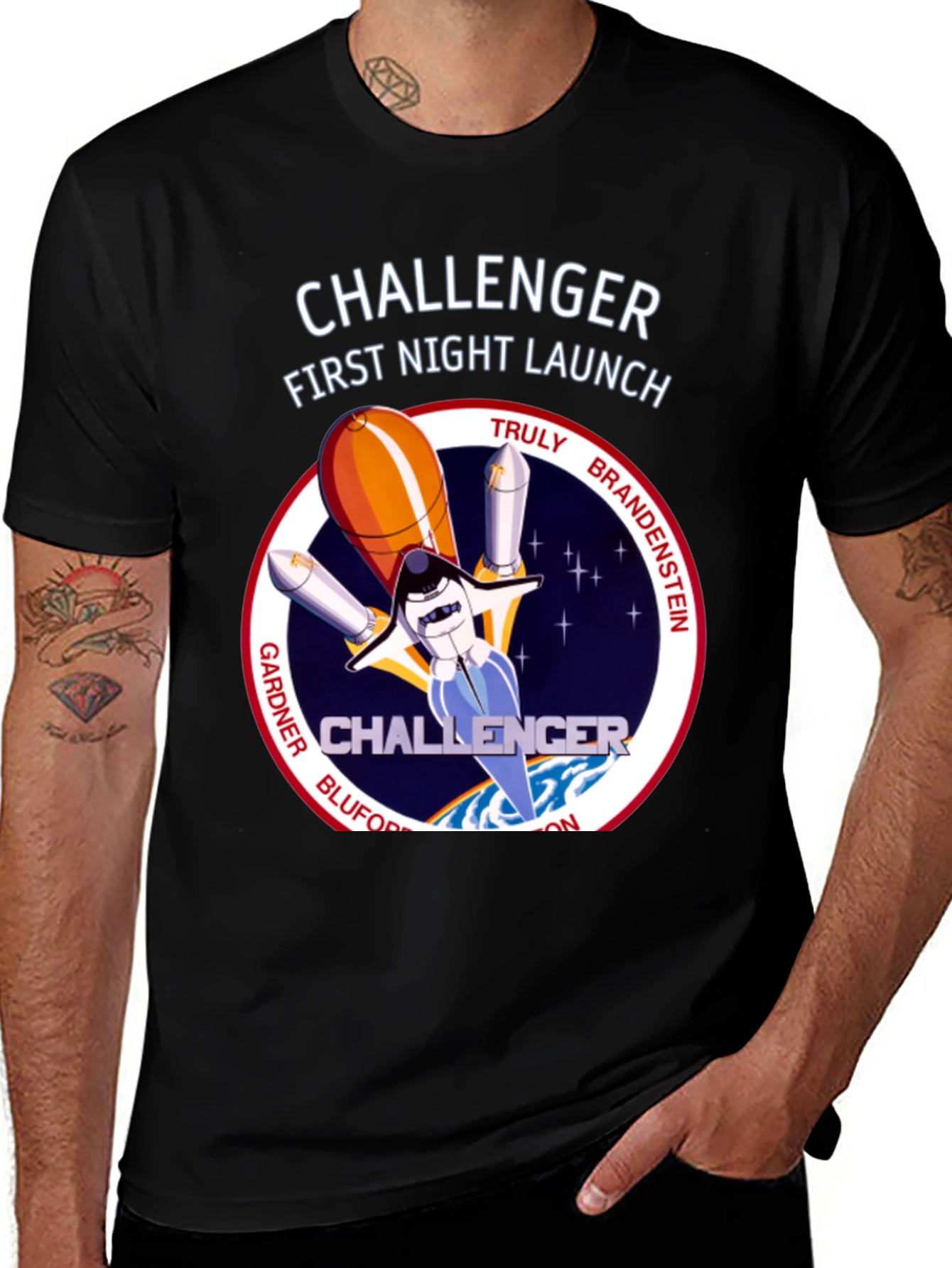 Challenger First Night Launch T-Shirt