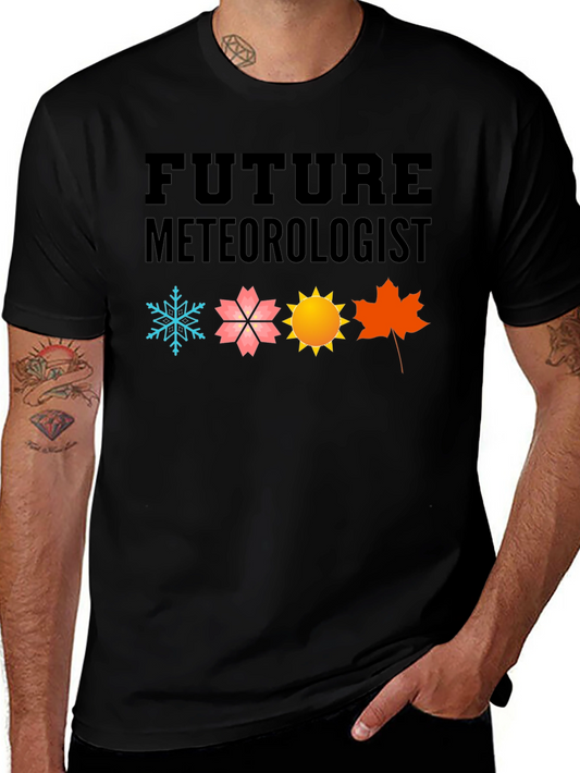 Future Meteorologist Black Graphic T-Shirt