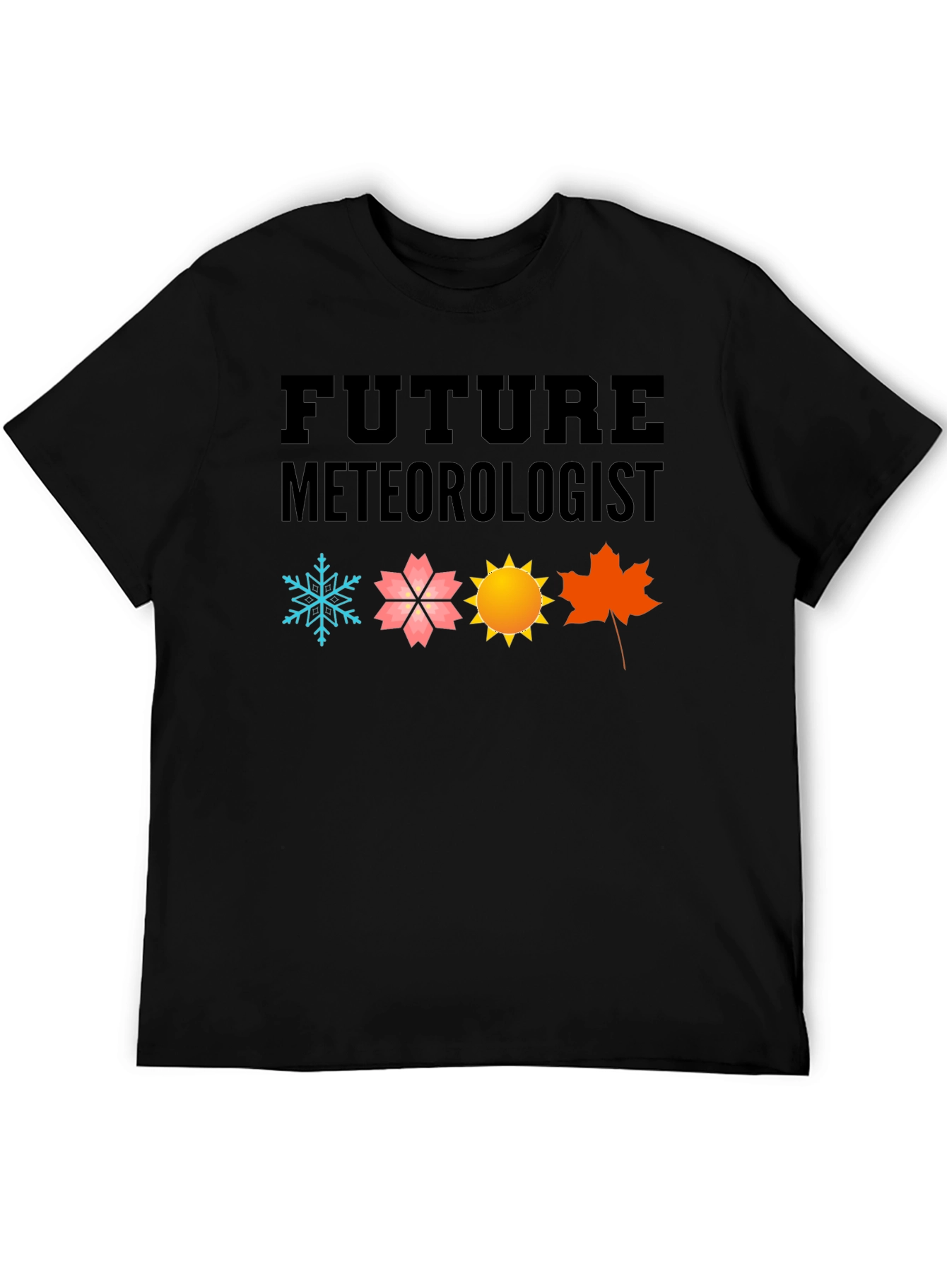 Future Meteorologist Black Graphic T-Shirt