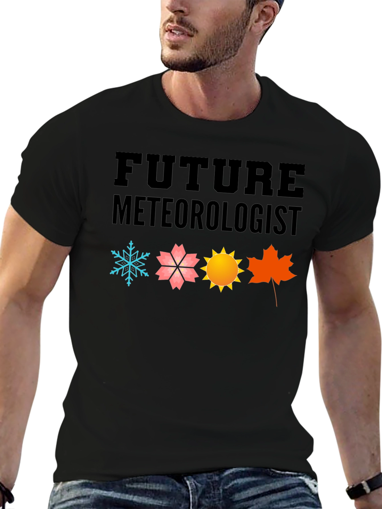 Future Meteorologist Black Graphic T-Shirt