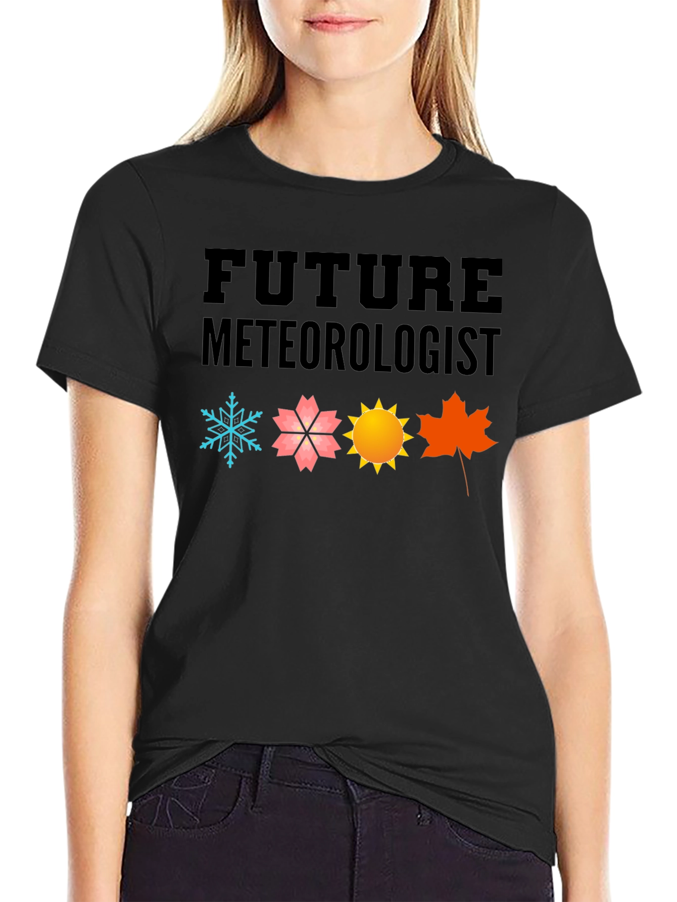 Future Meteorologist Black Graphic T-Shirt
