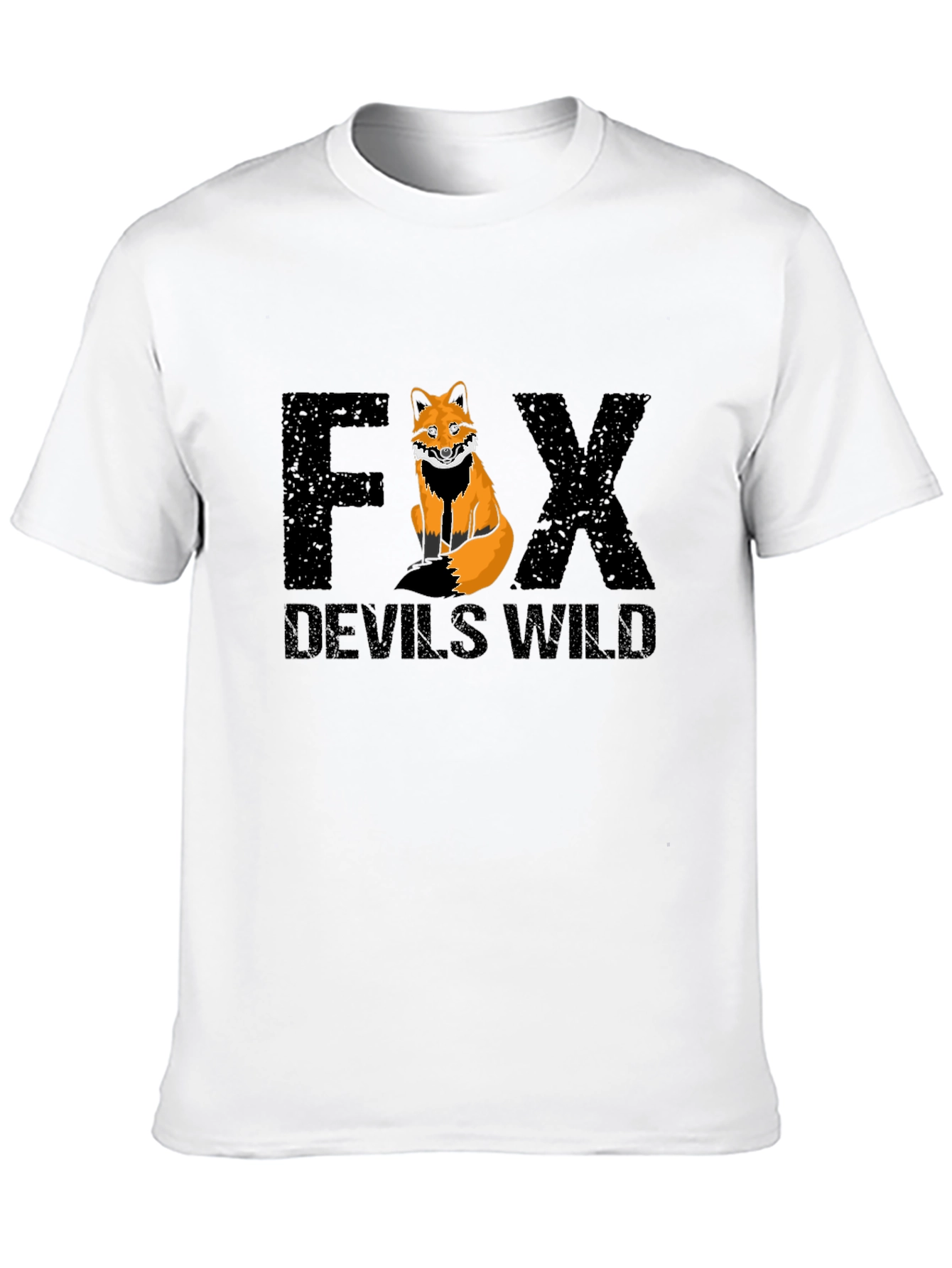 Fox Devils Wild Graphic Print Black T-Shirt
