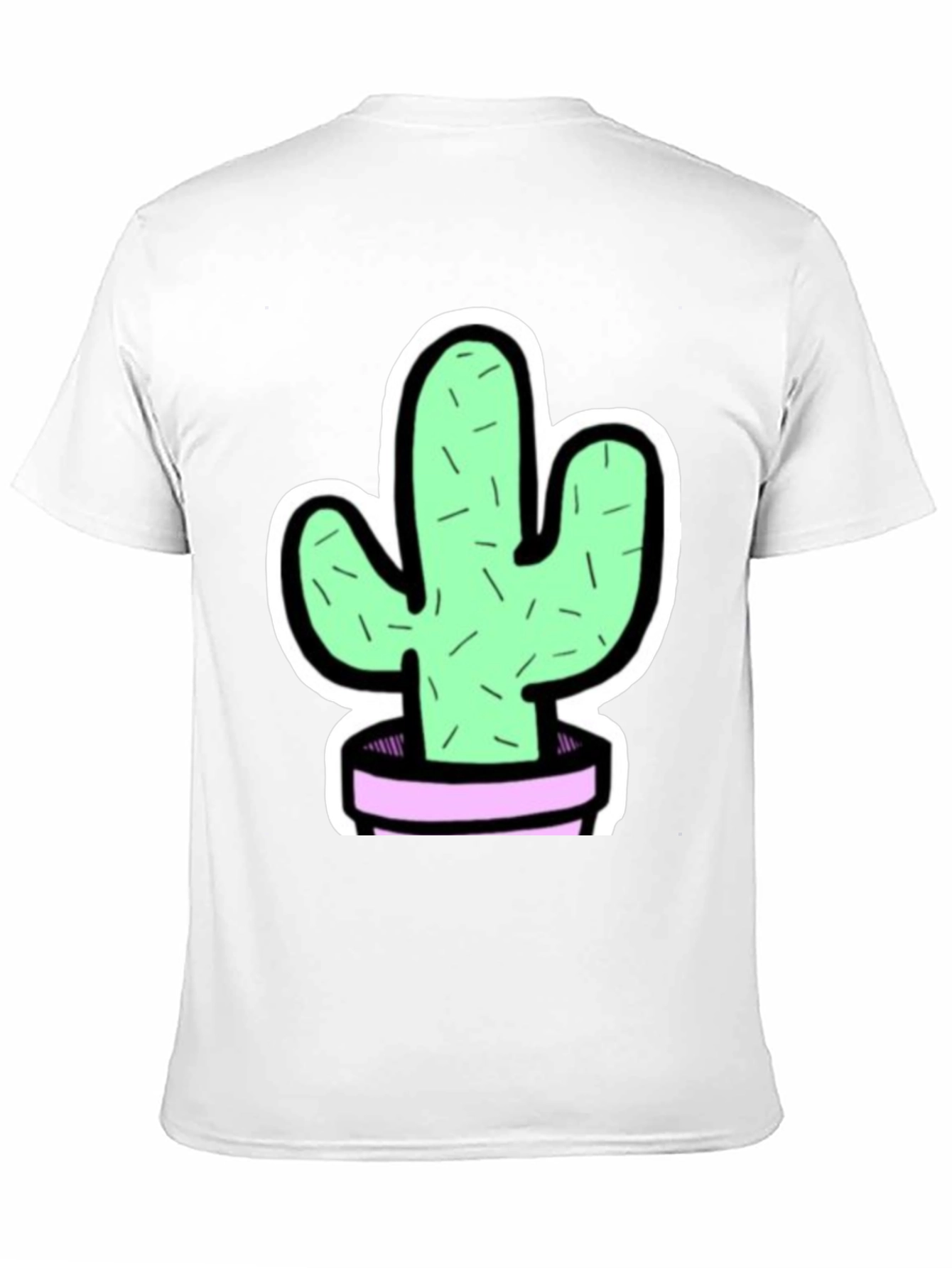 Cactus Graphic Tee - Trendy Black T-Shirt