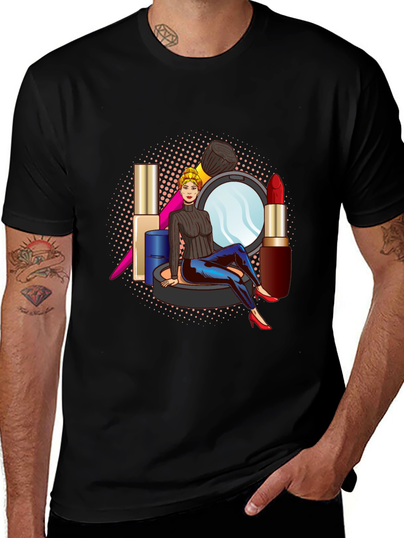 Makeup Girl Graphic Tee
