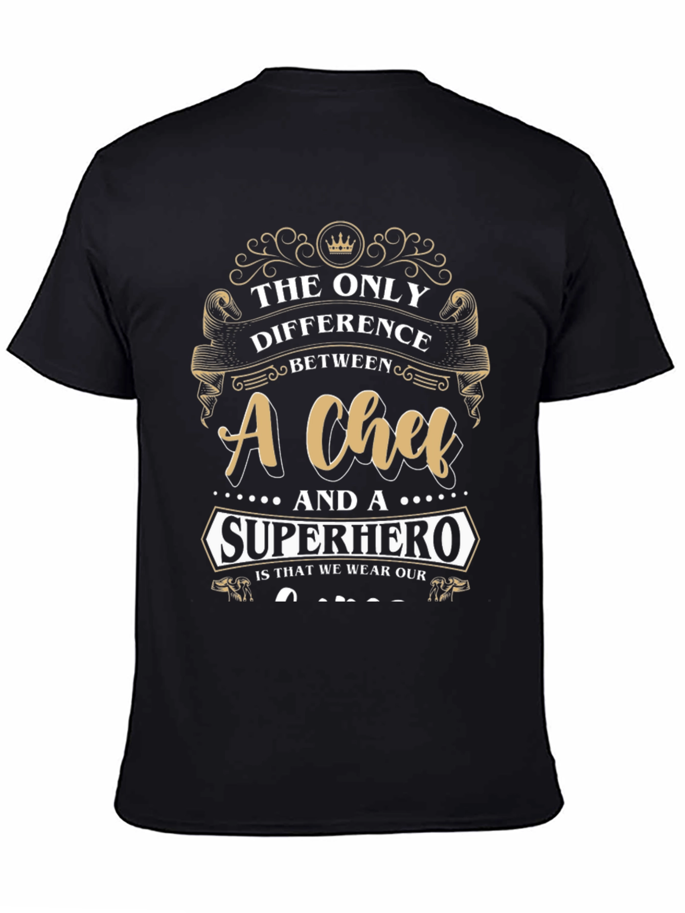 Chef vs Superhero Graphic T-Shirt