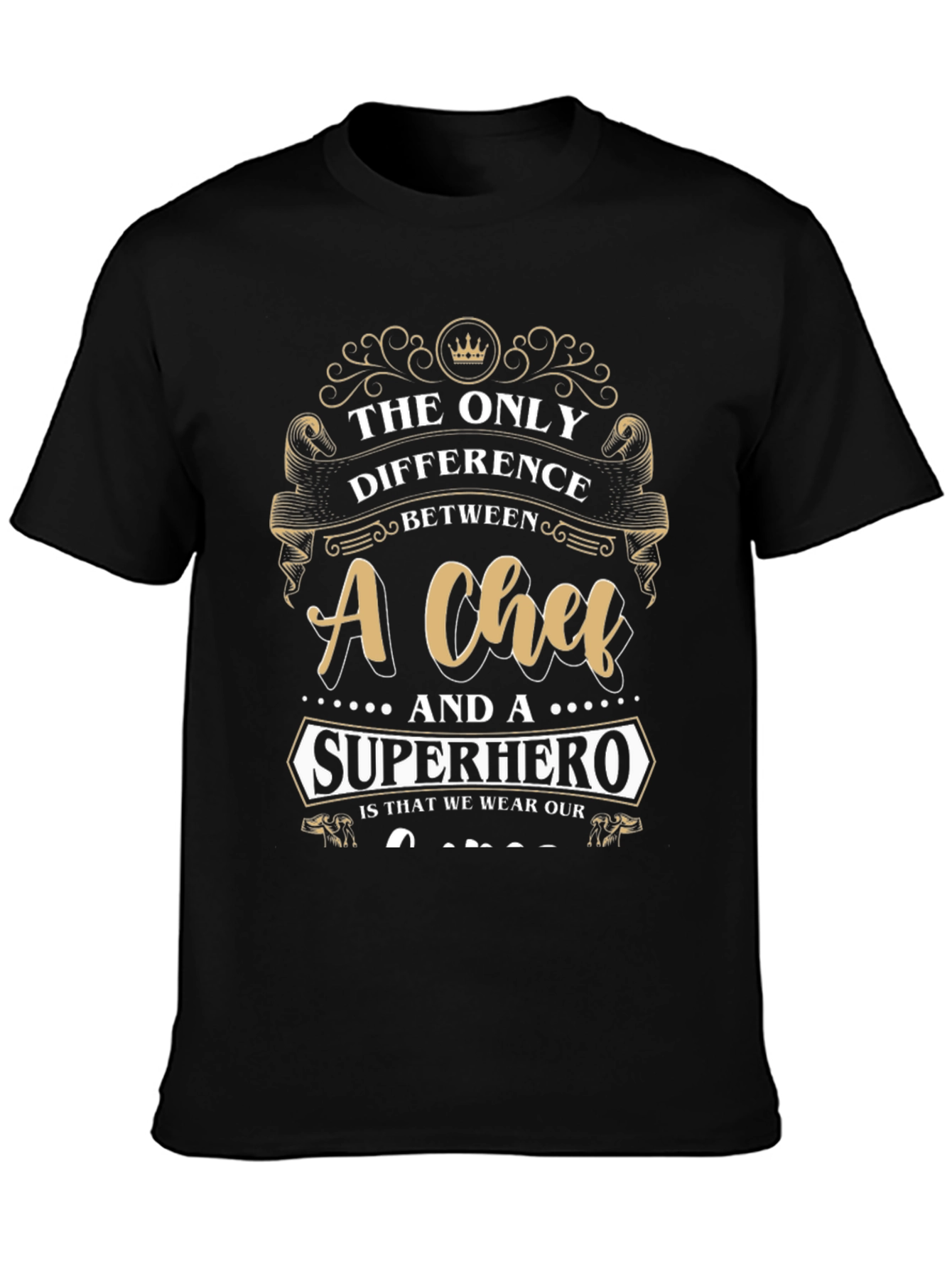 Chef vs Superhero Graphic T-Shirt