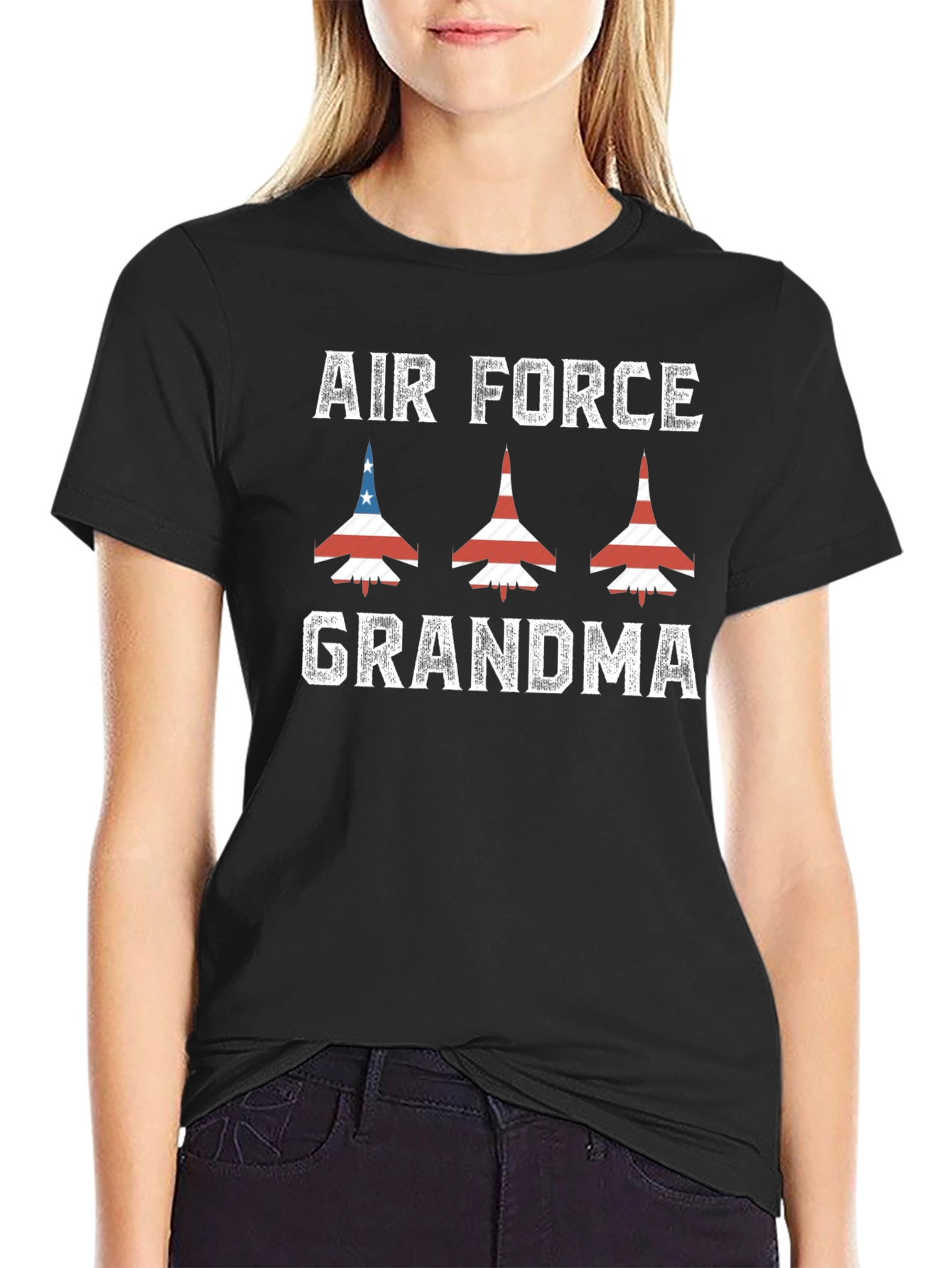 Air Force Grandma T-Shirt - Patriotic Design