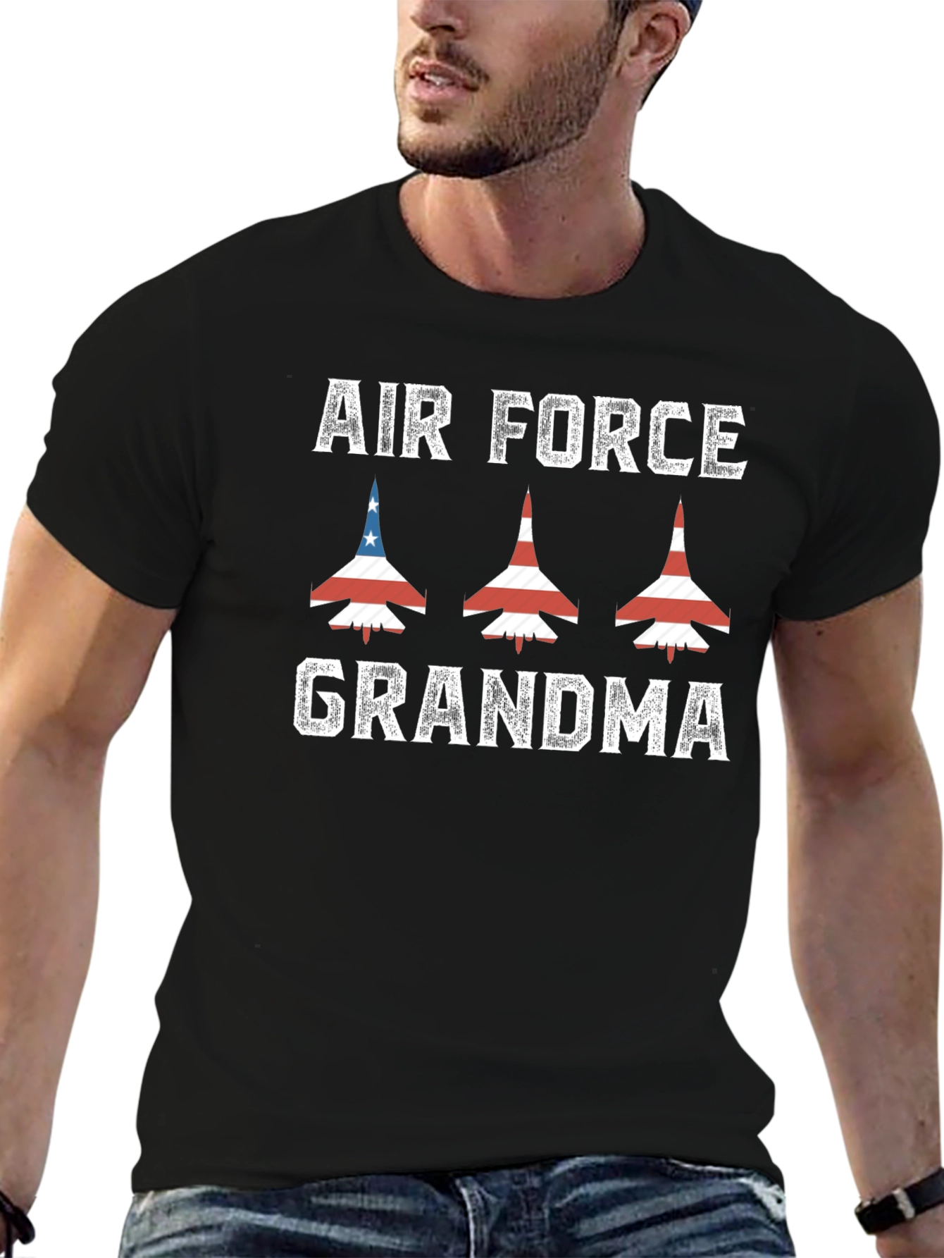 Air Force Grandma T-Shirt - Patriotic Design