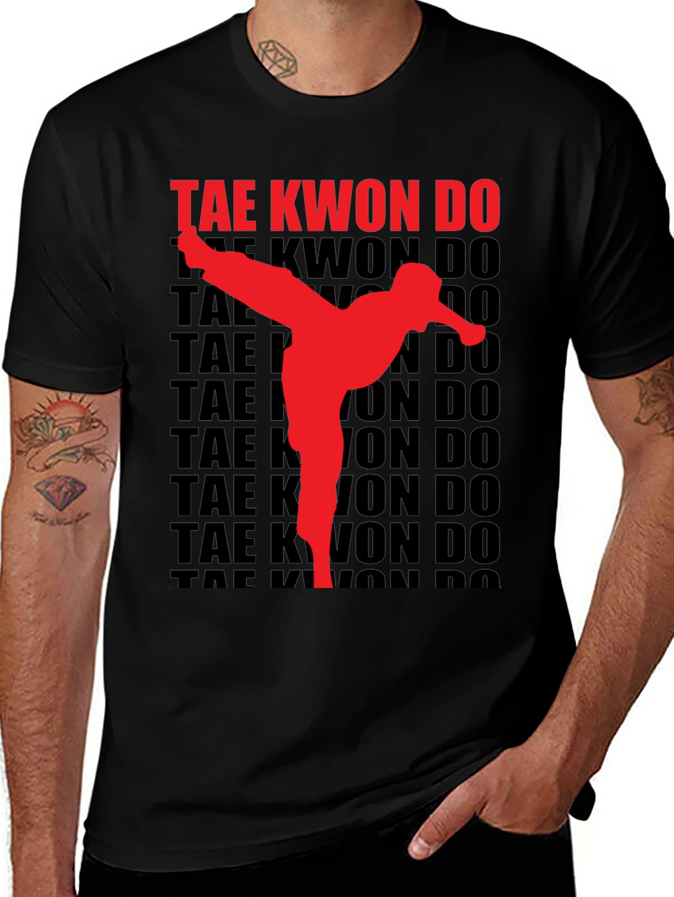 Taekwondo Kick Graphic T-Shirt
