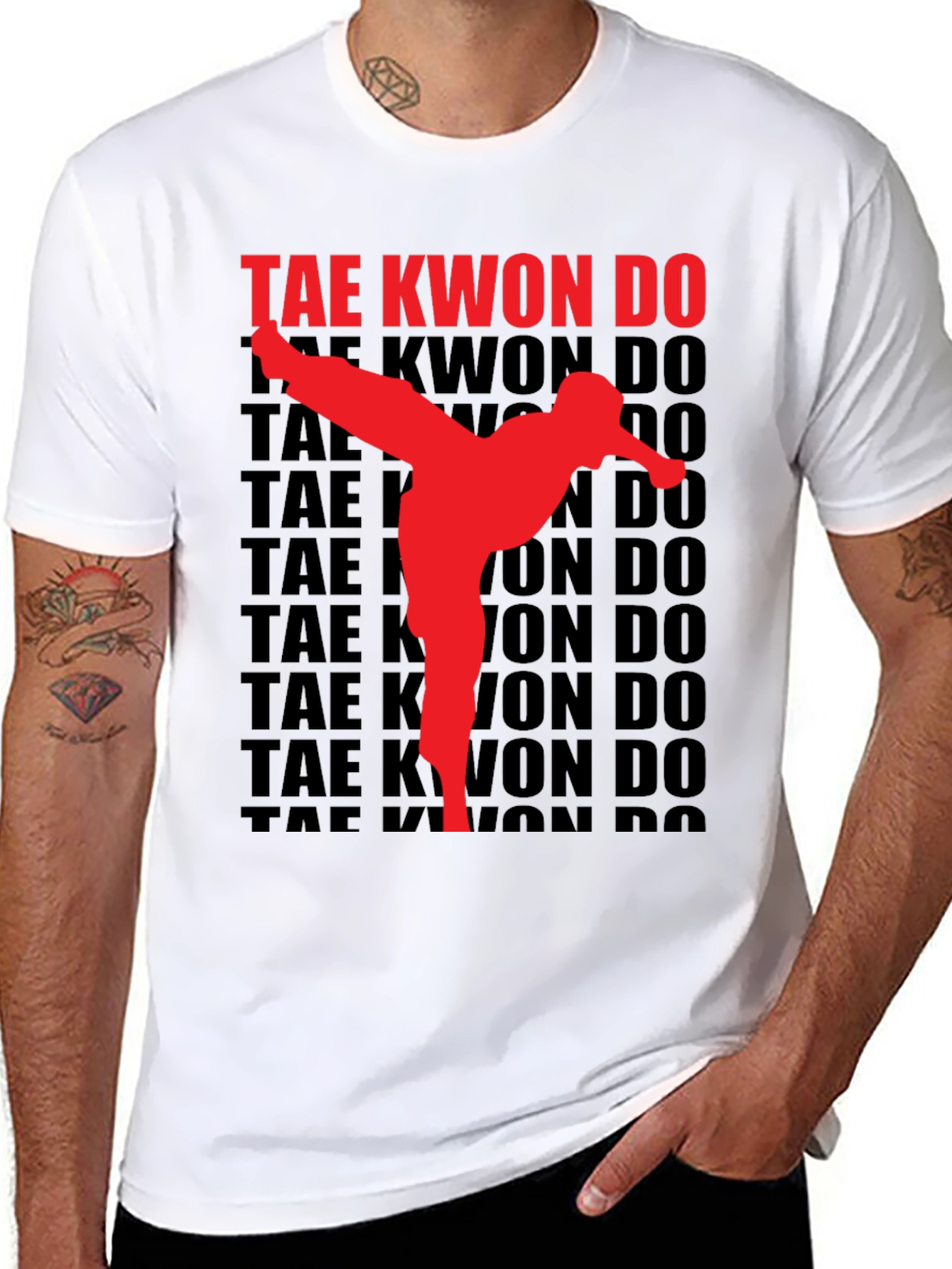 Taekwondo Kick Graphic T-Shirt