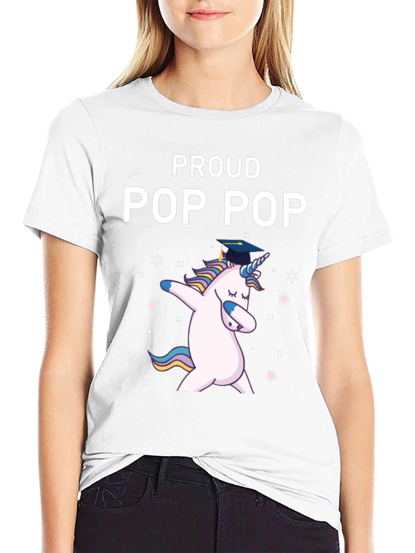 Proud Pop Pop Unicorn Graduation T-Shirt