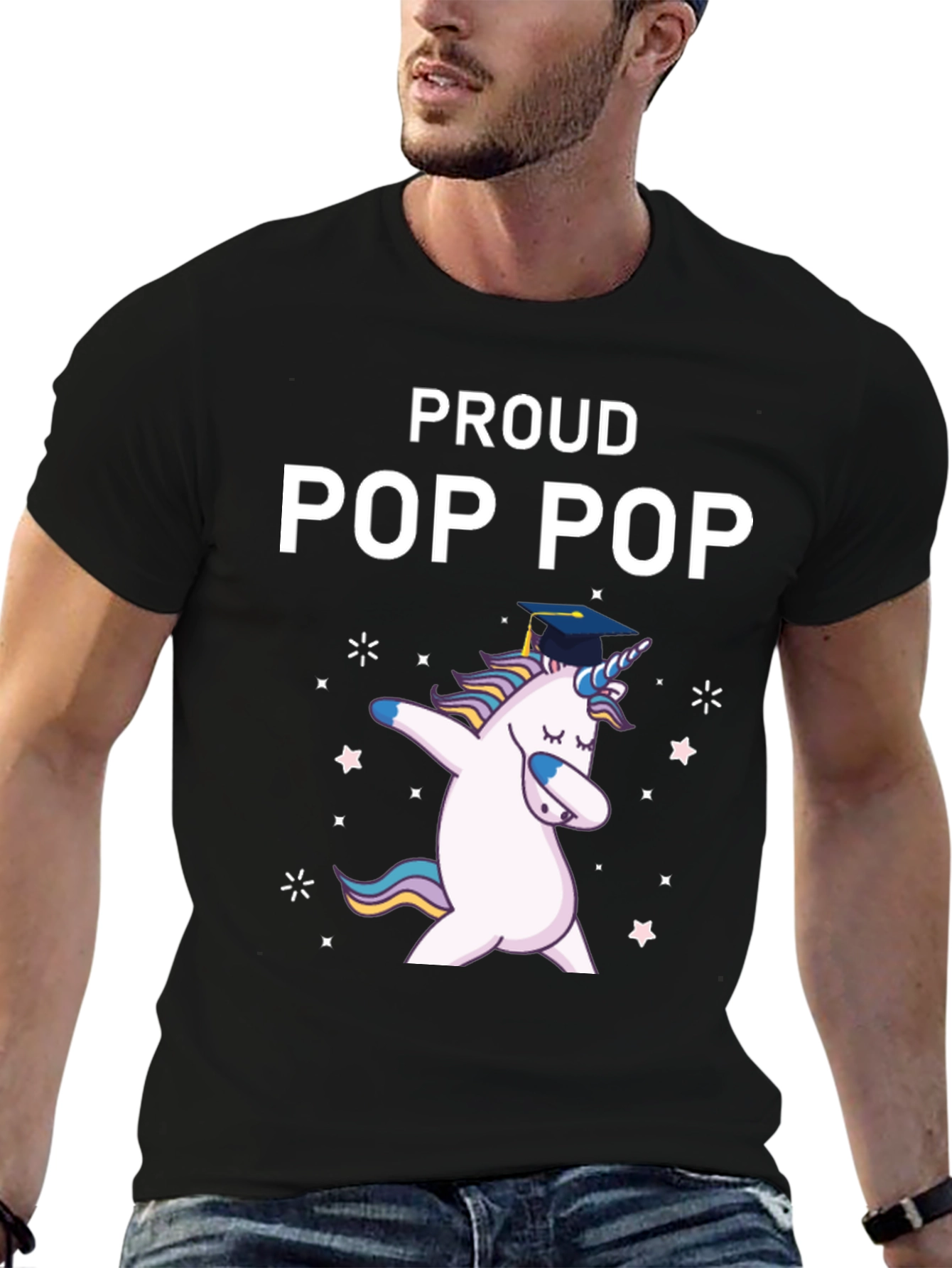Proud Pop Pop Unicorn Graduation T-Shirt