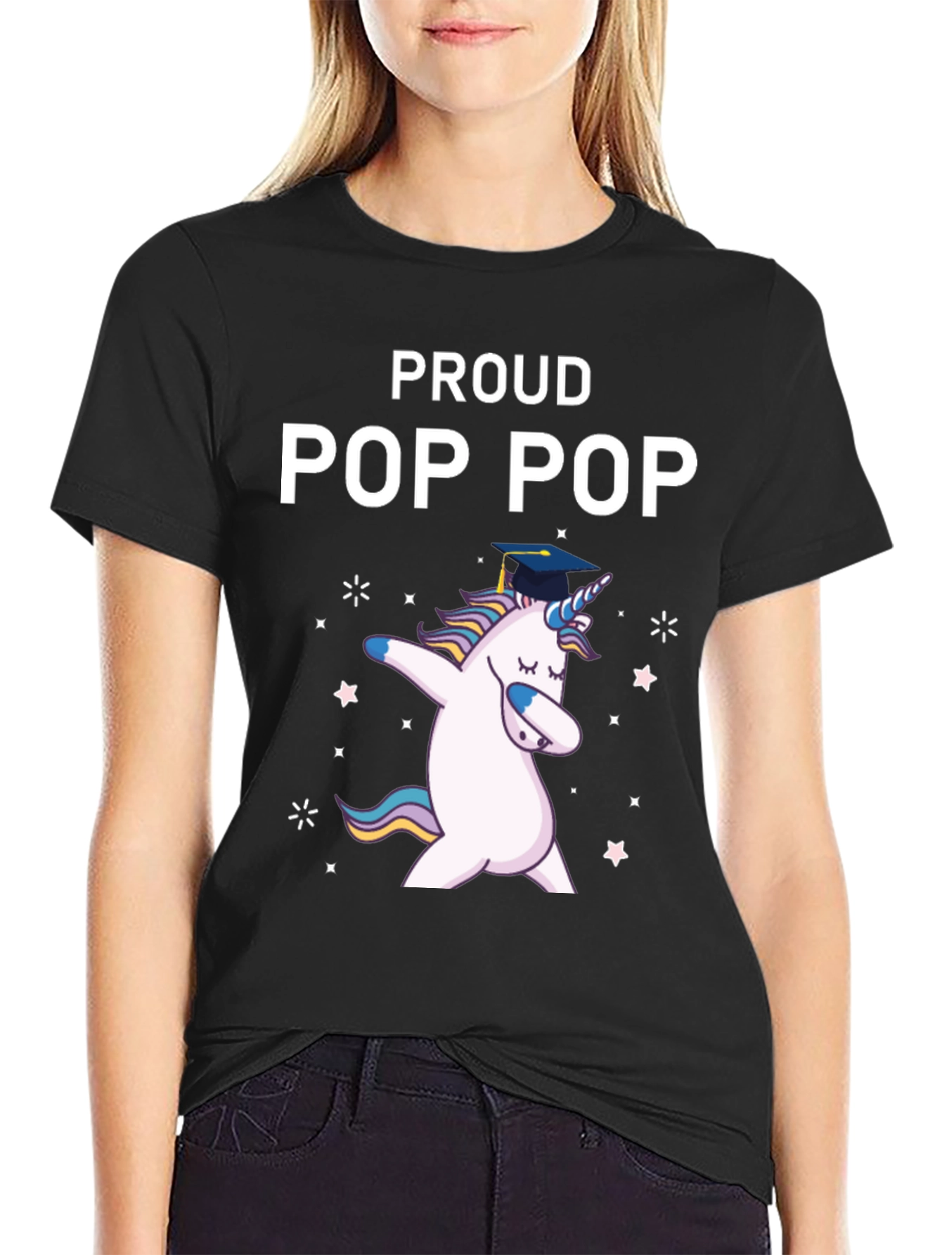 Proud Pop Pop Unicorn Graduation T-Shirt