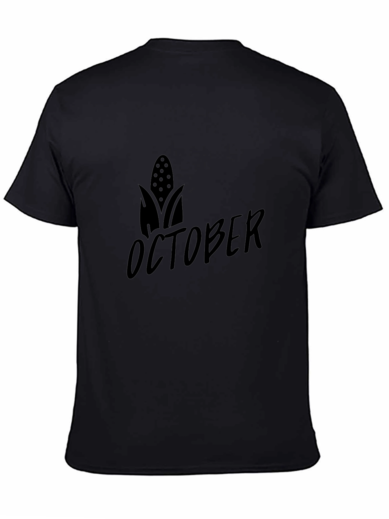 October Corn Graphic Tee - Black