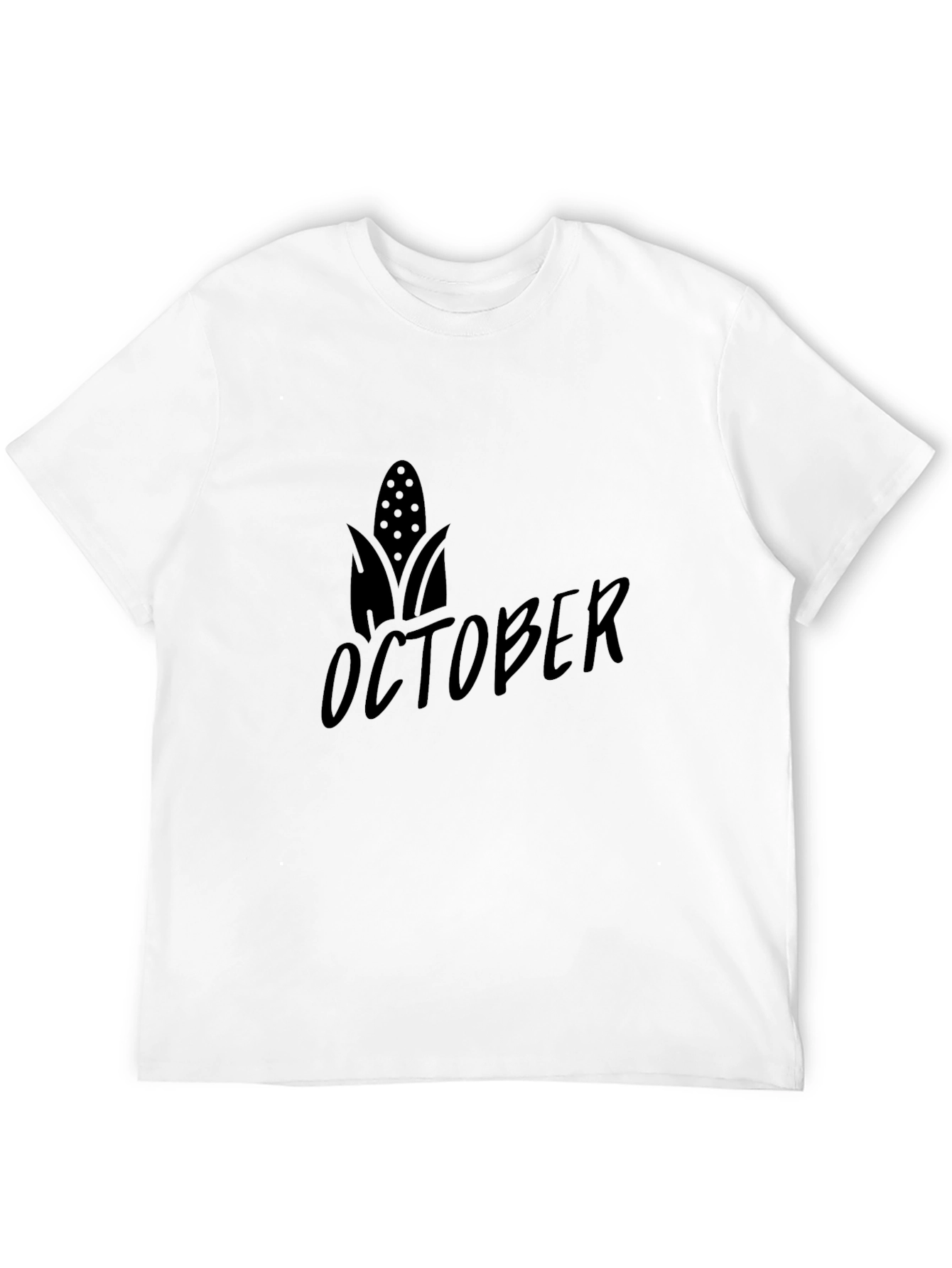 October Corn Graphic Tee - Black