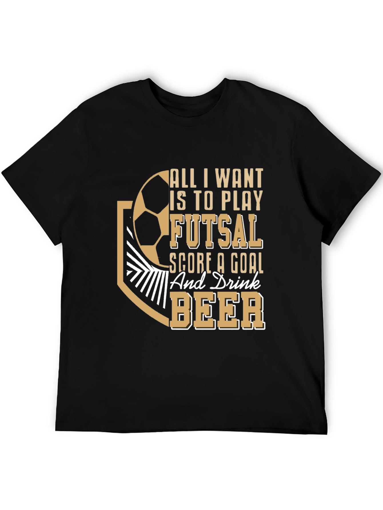 Futsal Goals & Beer Graphic T-Shirt