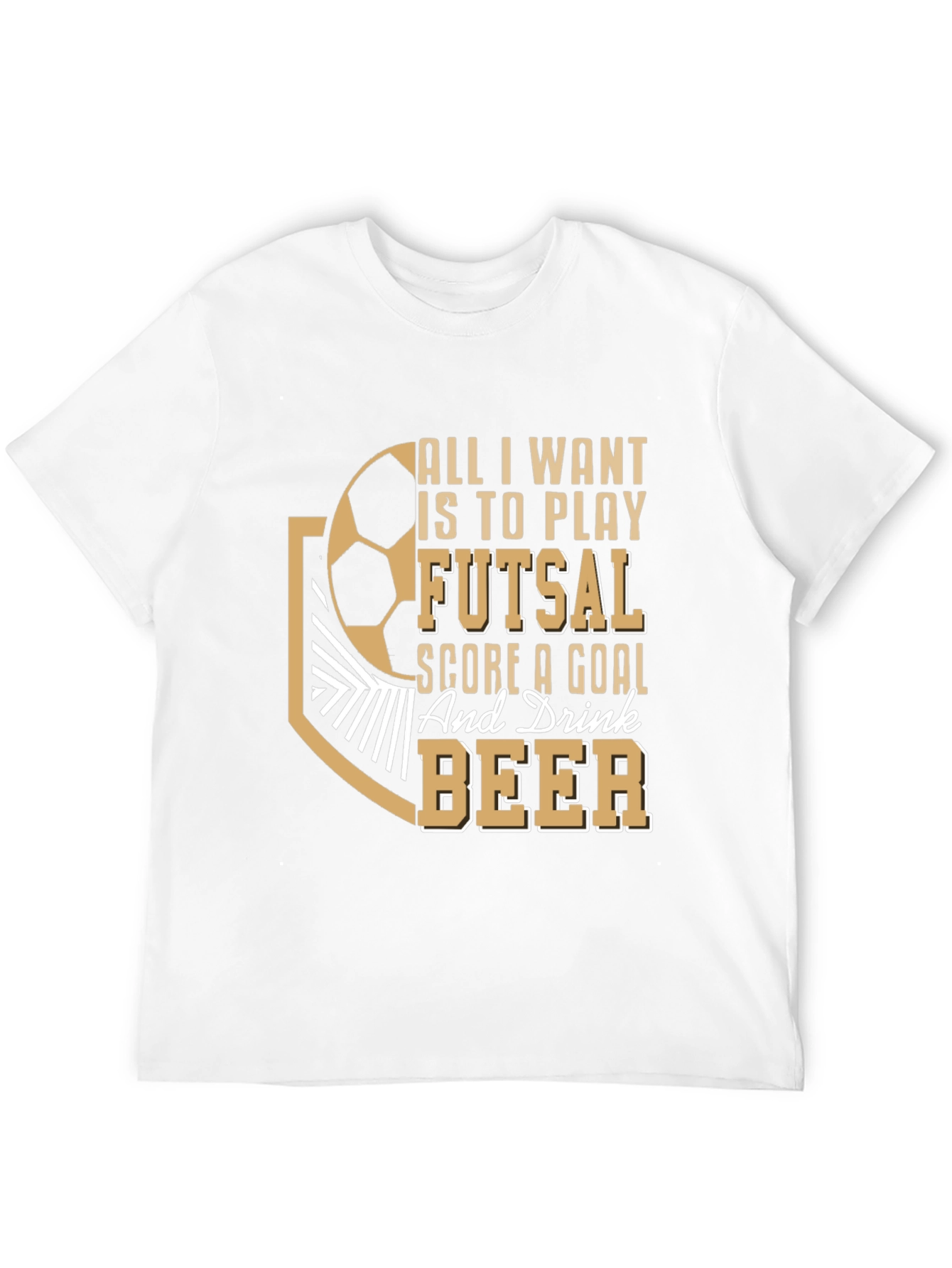 Futsal Goals & Beer Graphic T-Shirt
