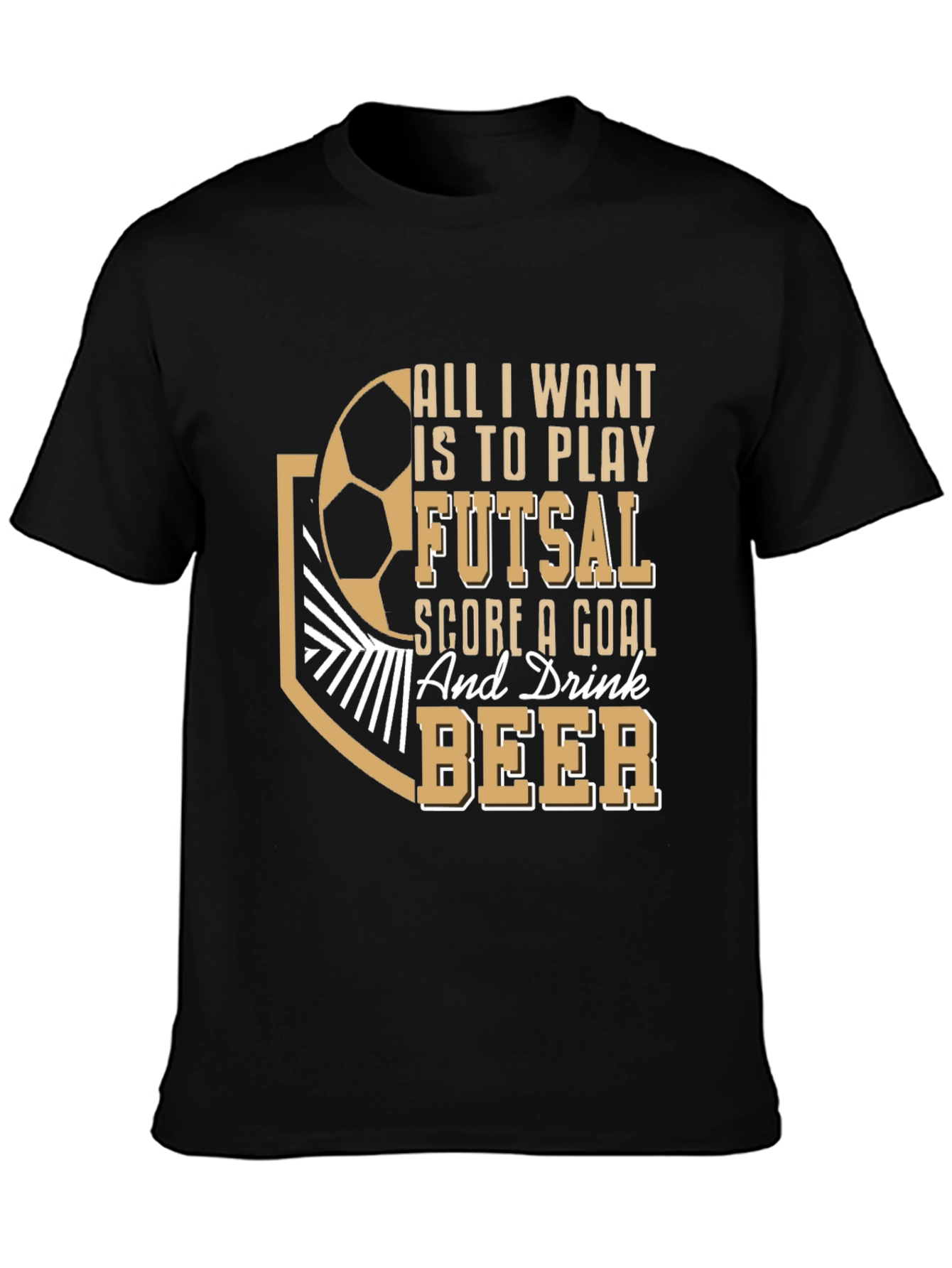 Futsal Goals & Beer Graphic T-Shirt
