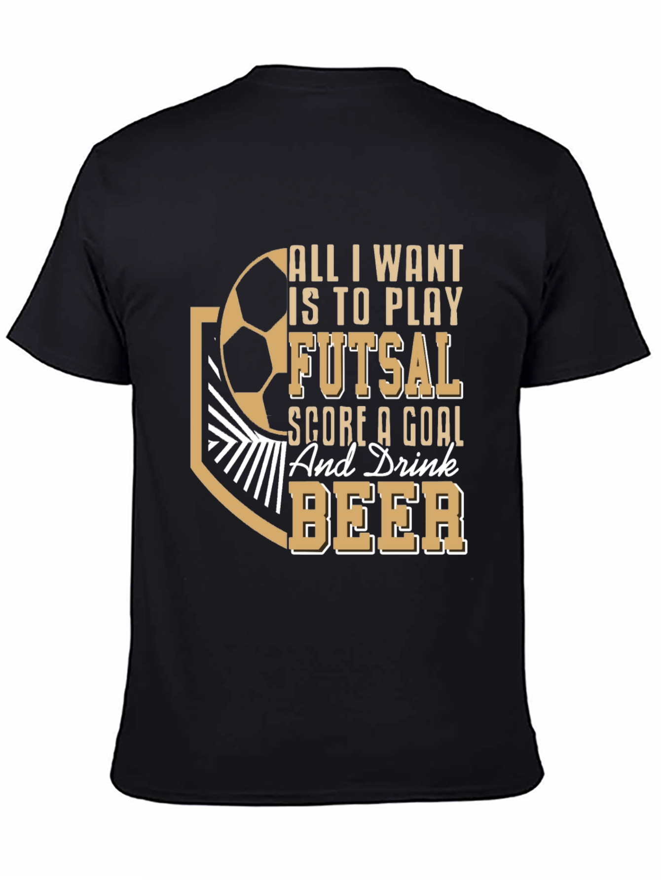 Futsal Goals & Beer Graphic T-Shirt