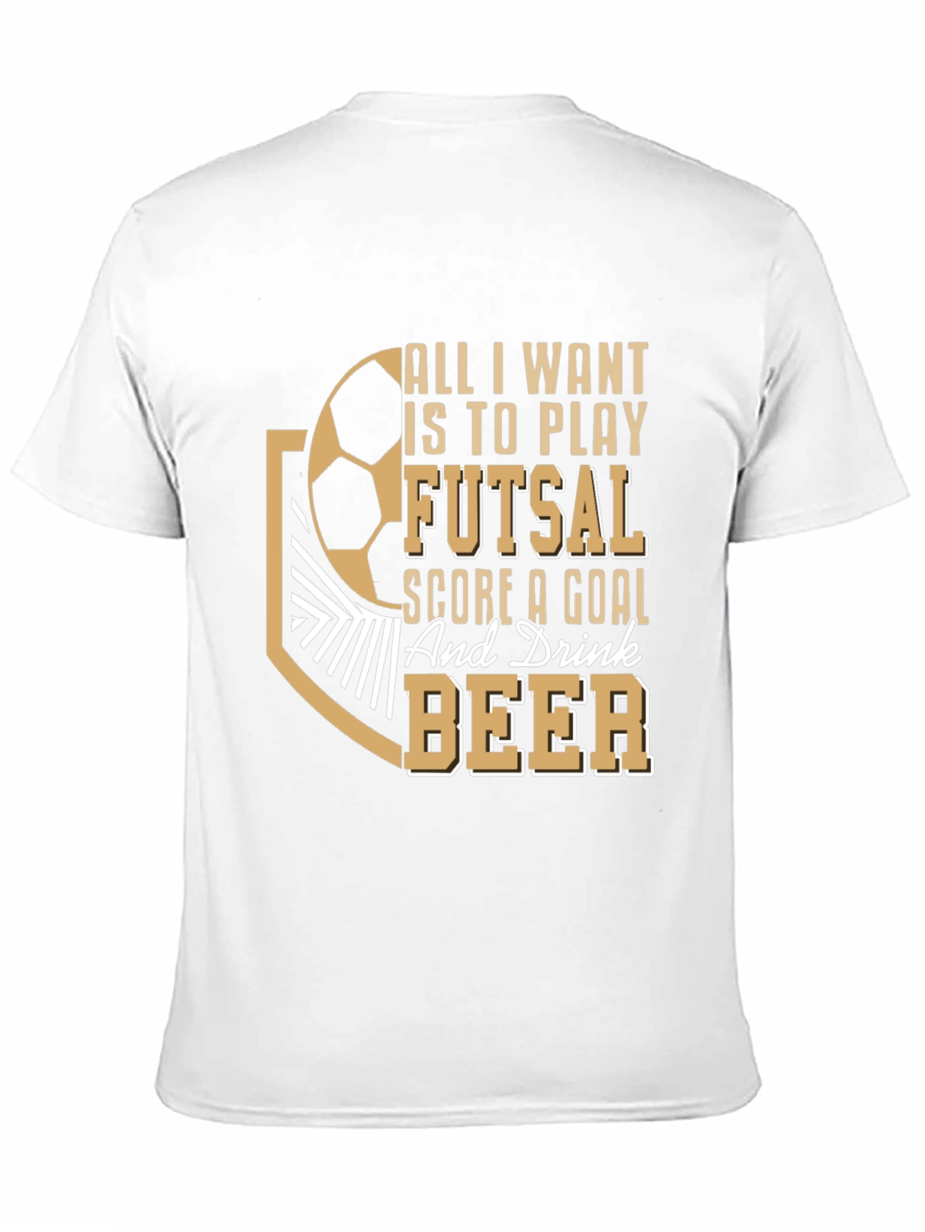 Futsal Goals & Beer Graphic T-Shirt