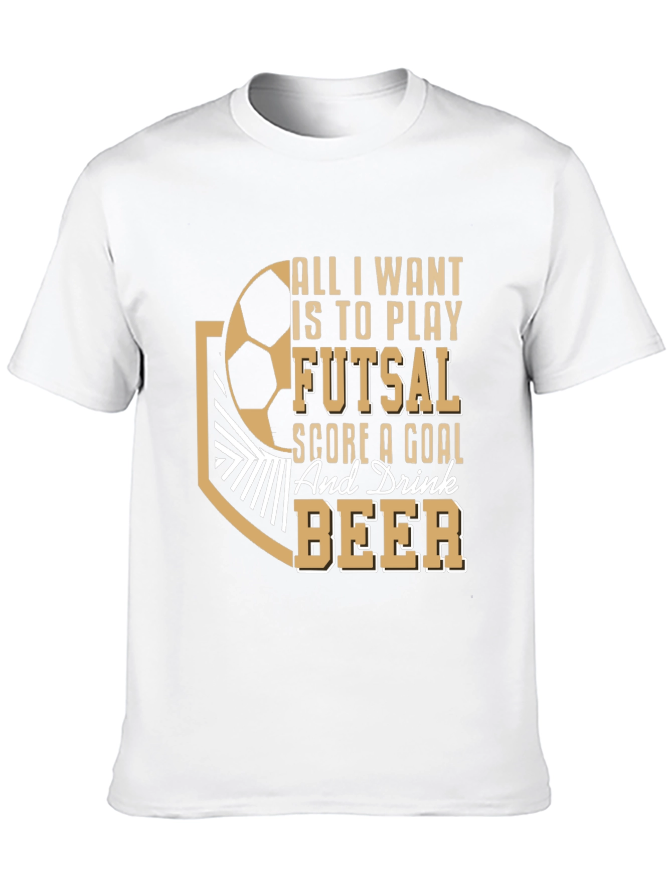 Futsal Goals & Beer Graphic T-Shirt