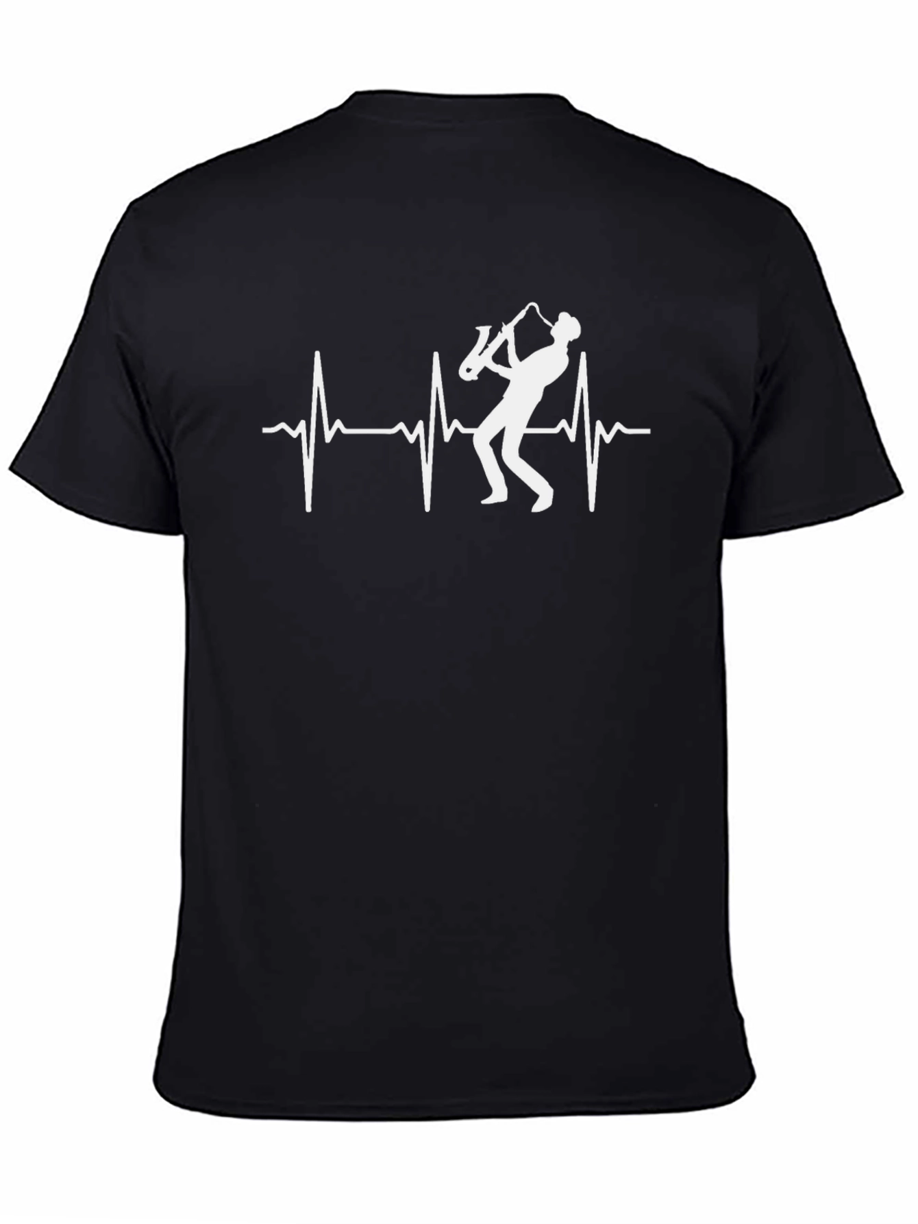 Saxophone Heartbeat T-Shirt - Musician Tee
