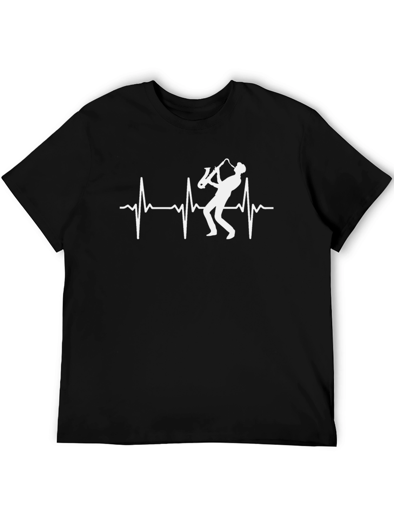 Saxophone Heartbeat T-Shirt - Musician Tee